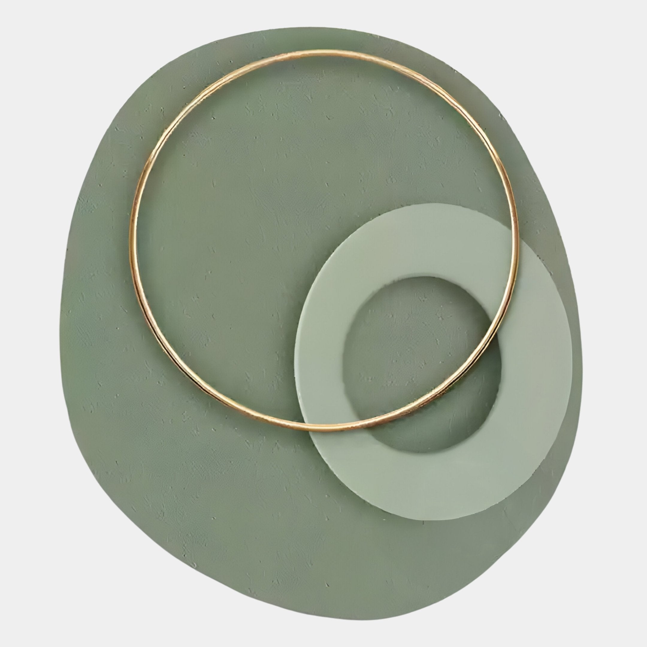 Orbien Sage Green & Gold Ring Sandstone Mural Wall Art