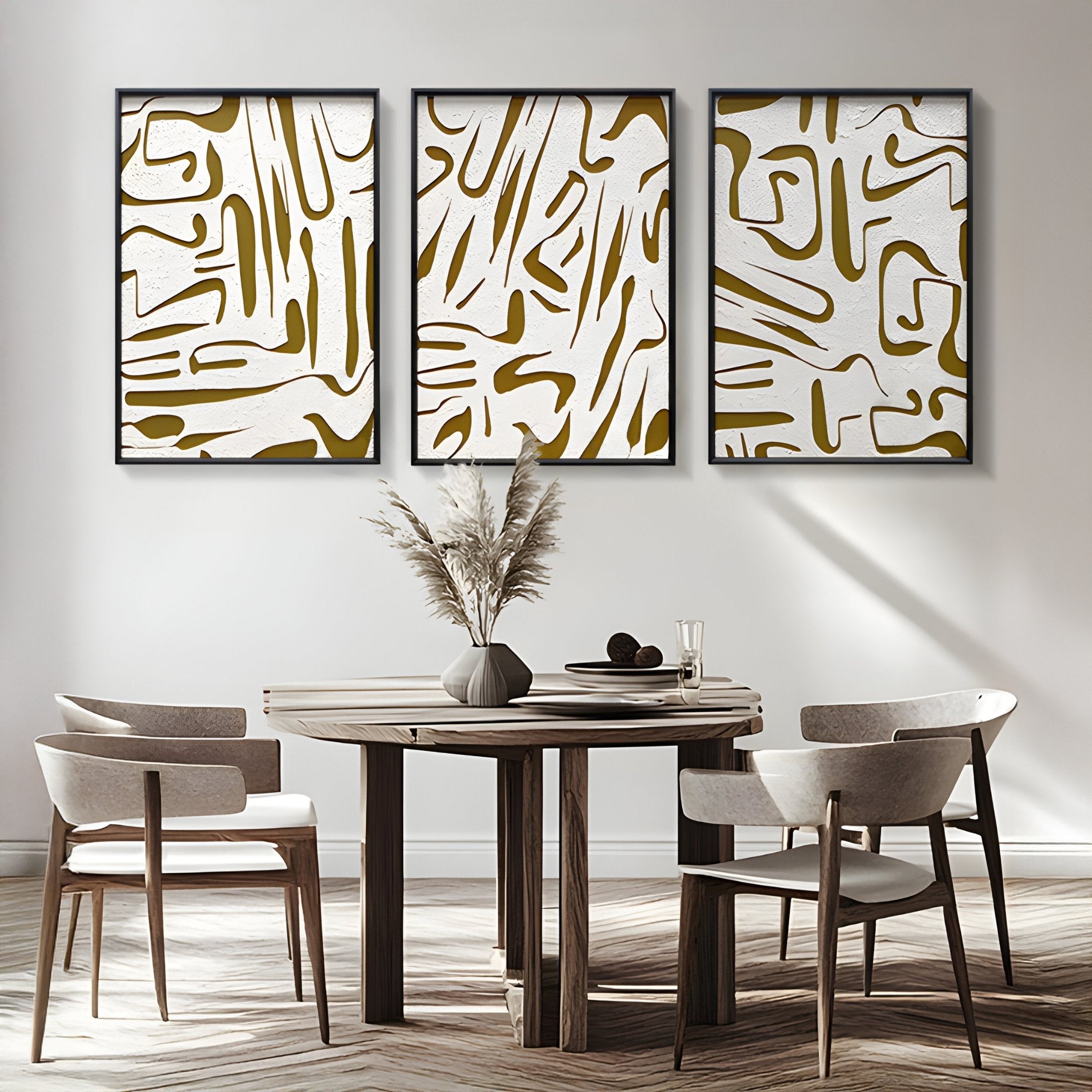 Dunari Olive Trace I Wood Carving 3D Wall Art