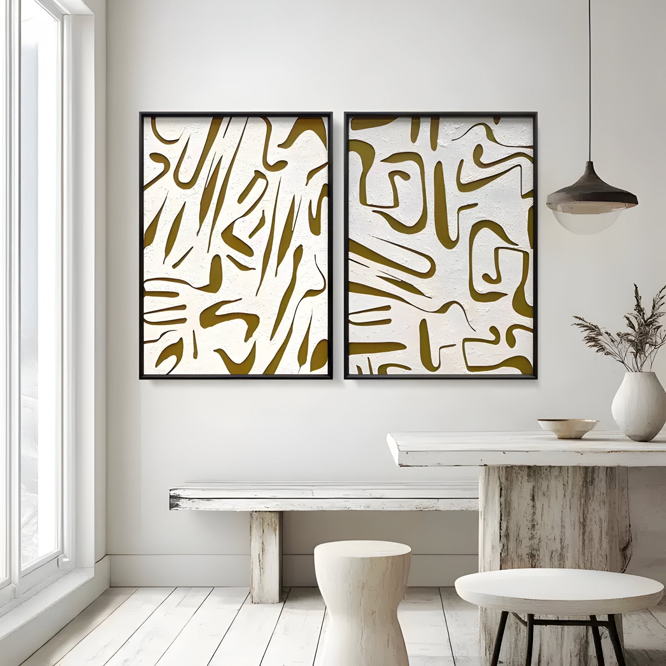 Dunari Olive Trace II Wood Carving 3D Wall Art