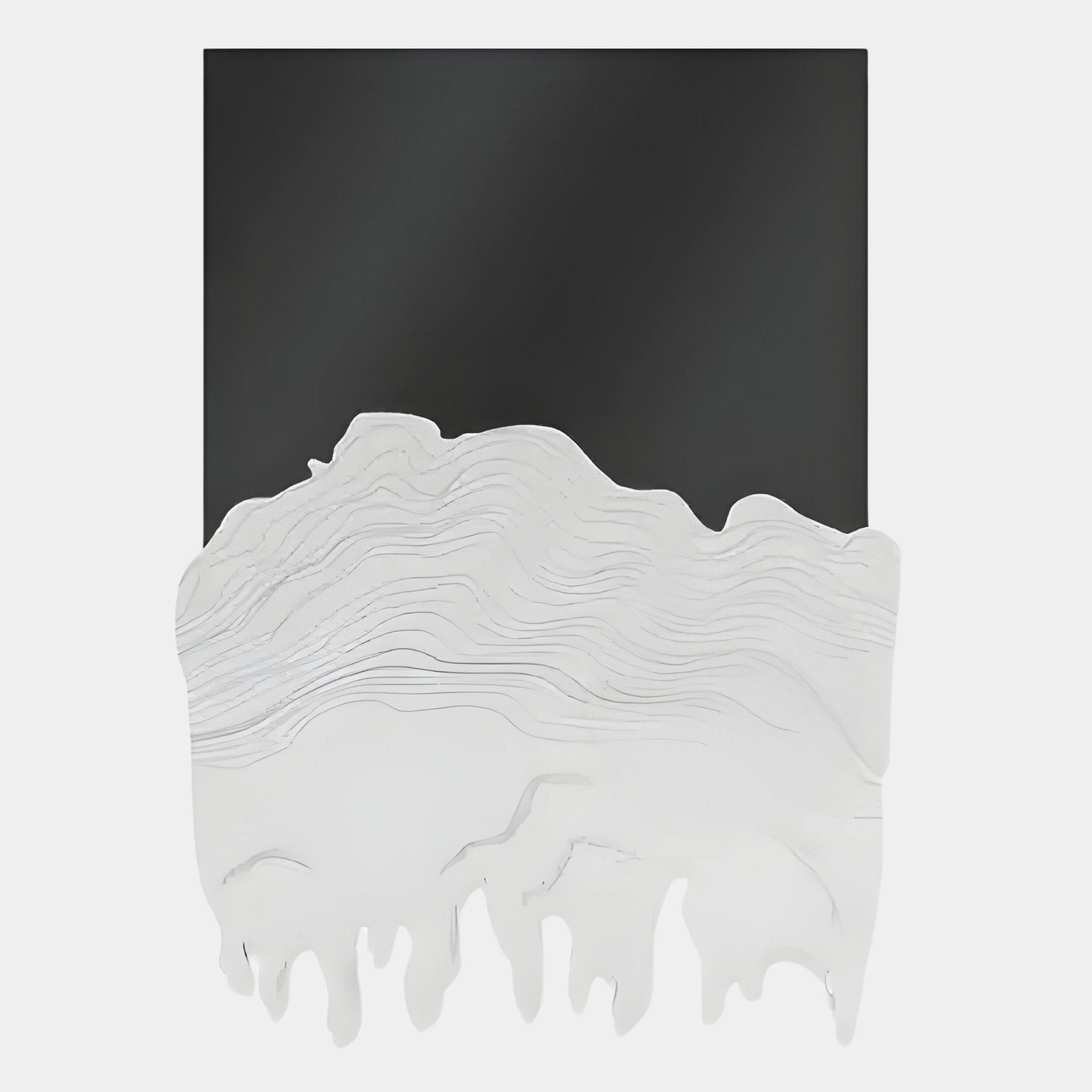 Riftline Peakcut Charcoal Wood Carving 3D Wall Art