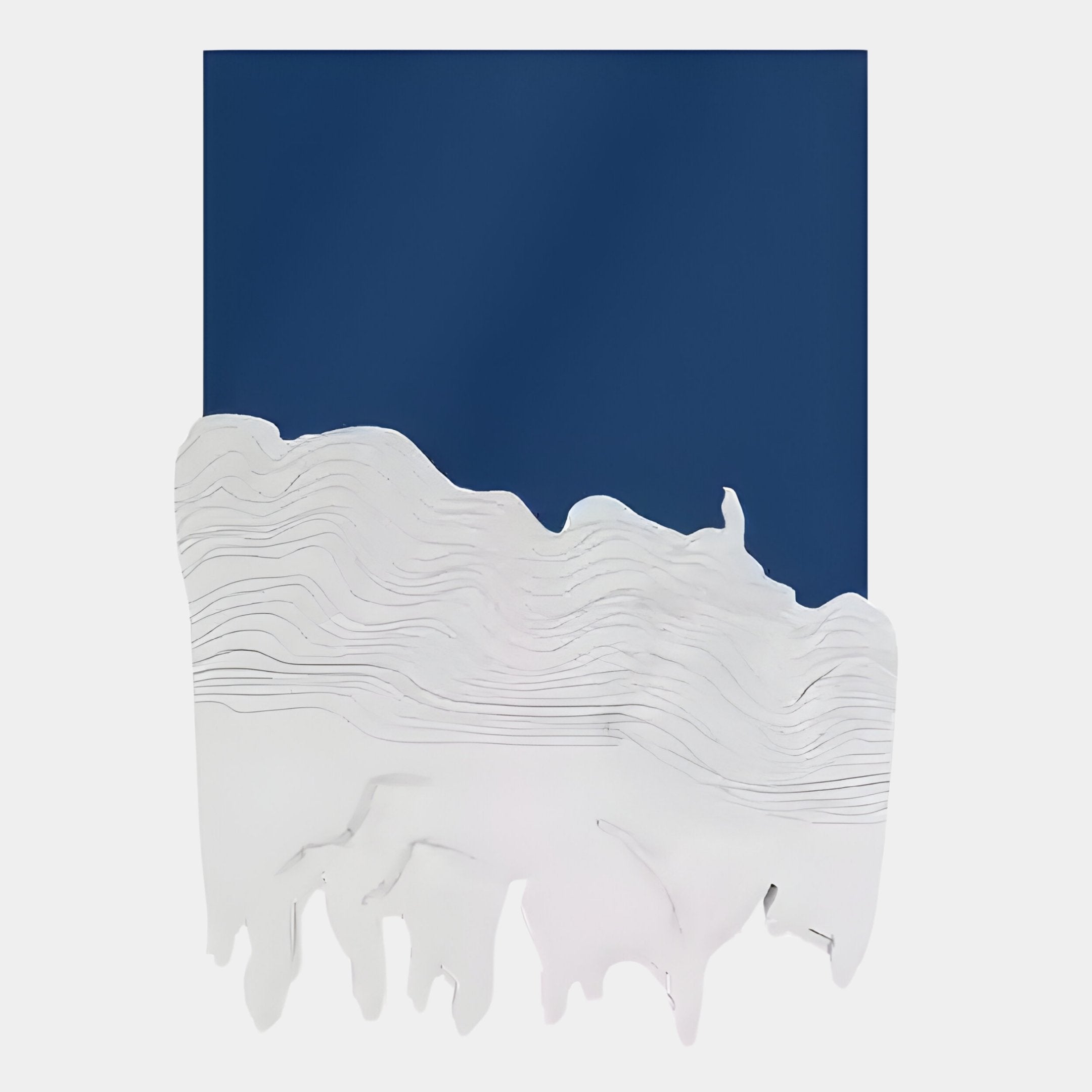 Riftline Peakcut Blue Wood Carving 3D Wall Art