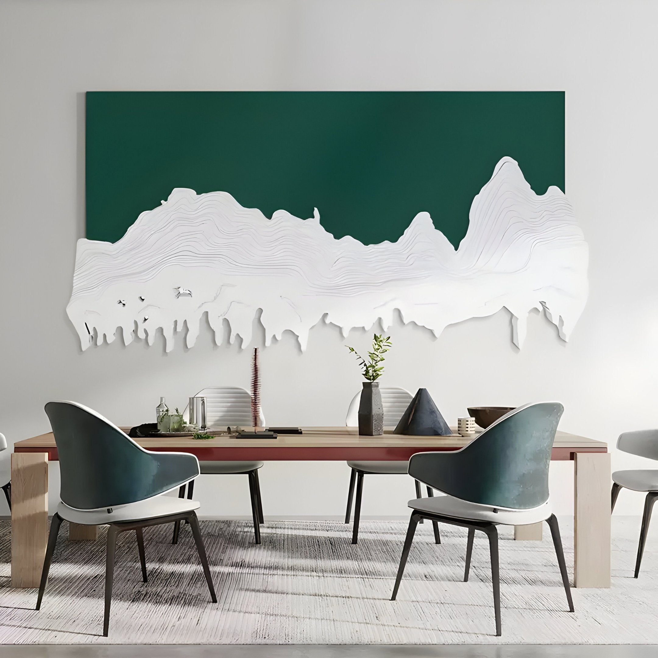 Riftline Ridgecut Green Wood Carving 3D Wall Art