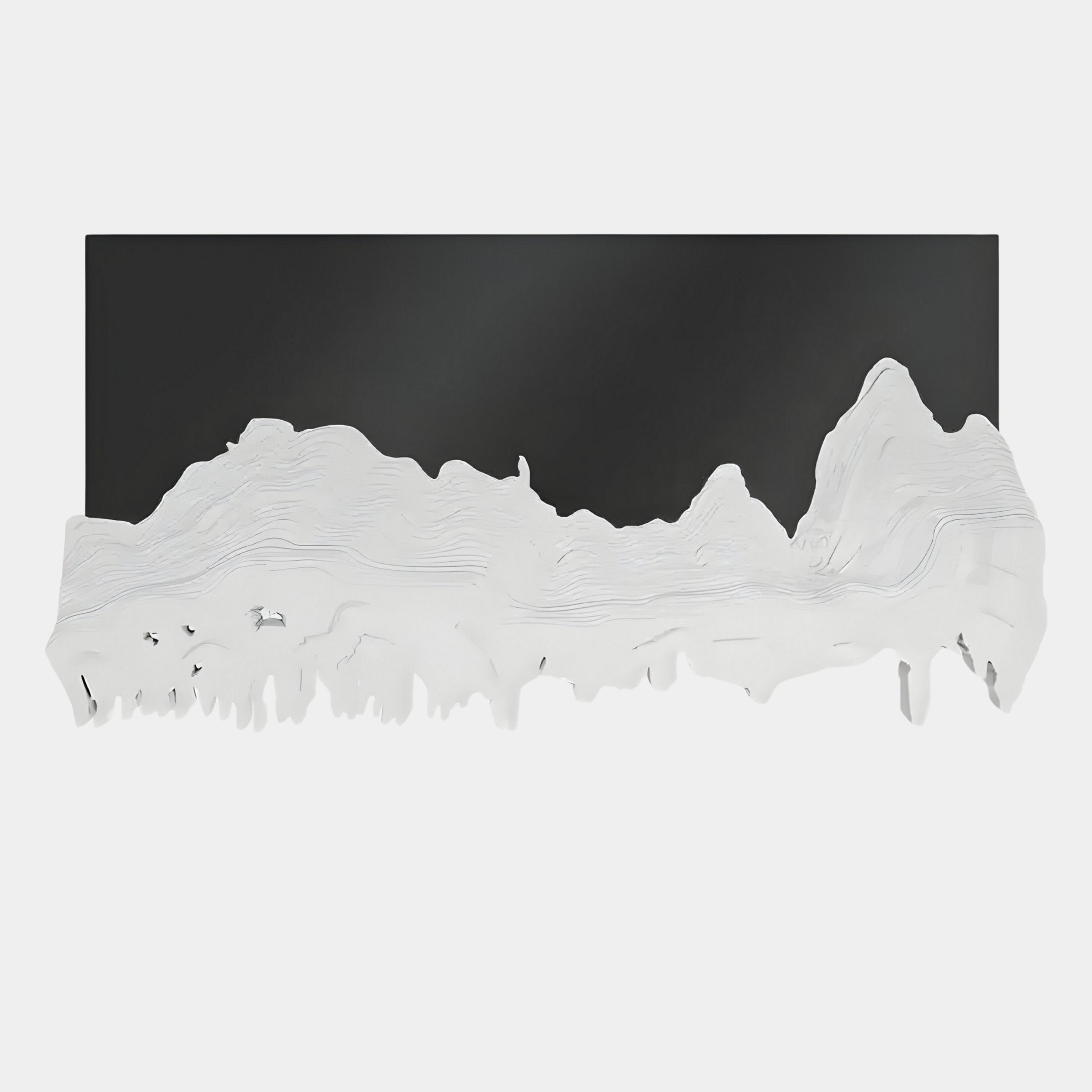 Riftline Ridgecut Charcoal Wood Carving 3D Wall Art