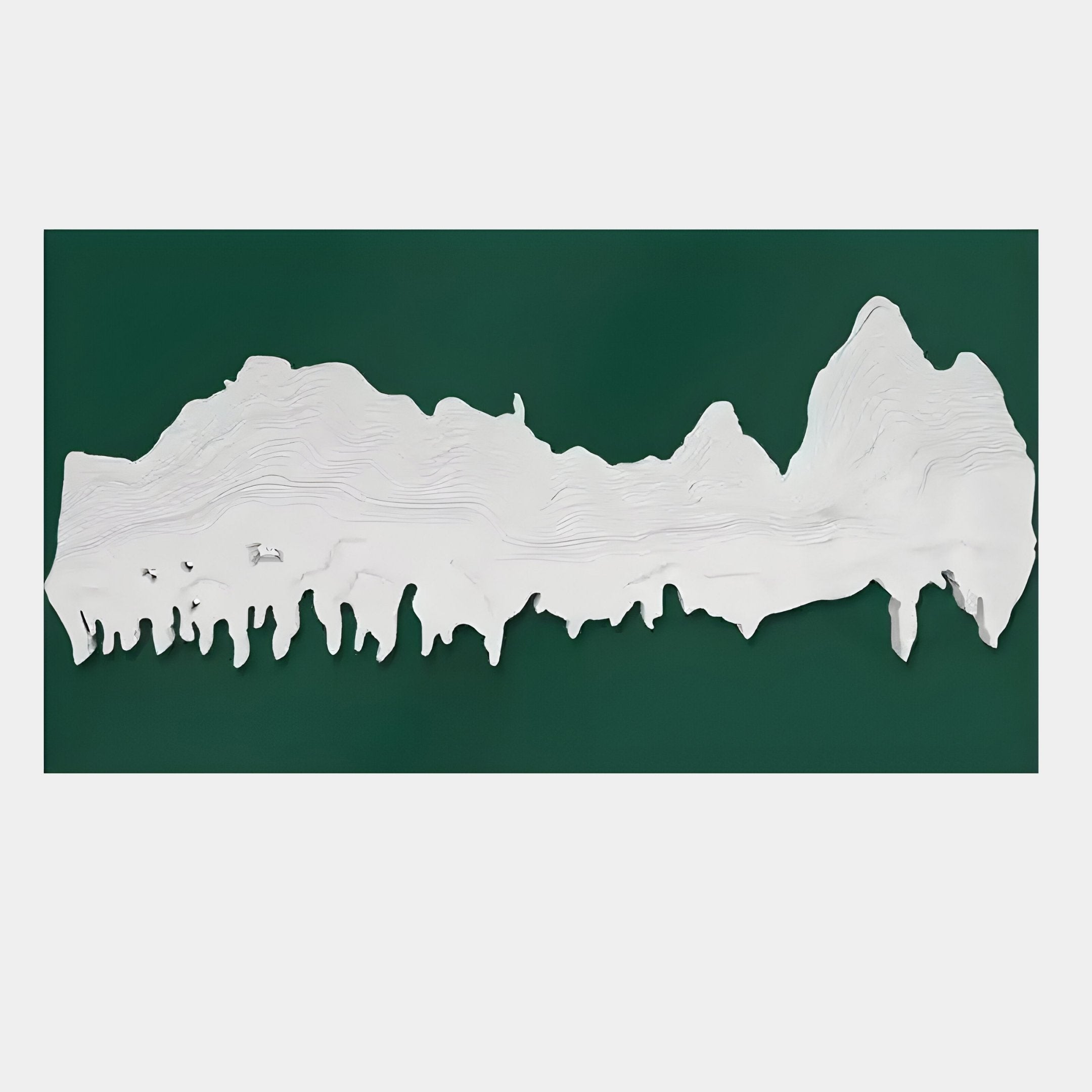 Riftline Panorama Green Wood Carving 3D Wall Art