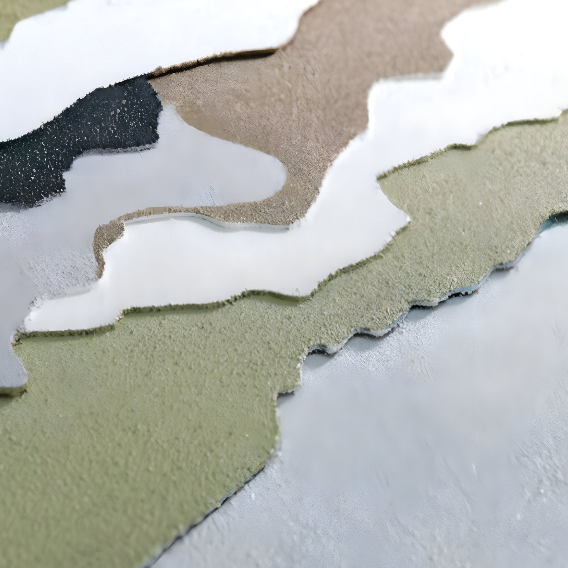 Skymelt Green Hand-Painted Sandstone 3D Wall Art