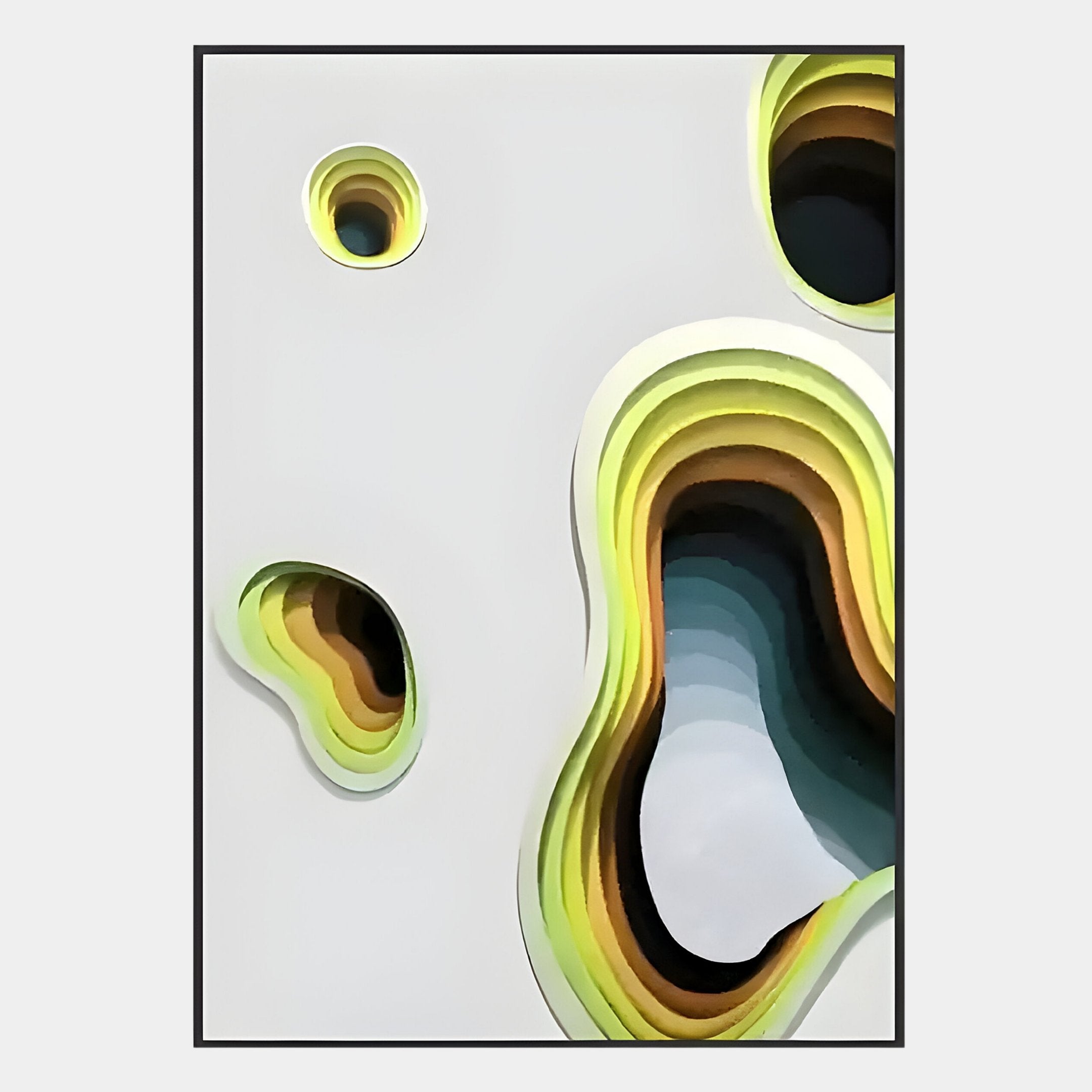 Cratera Lime & Earth Wood Carving 3D Wall Art