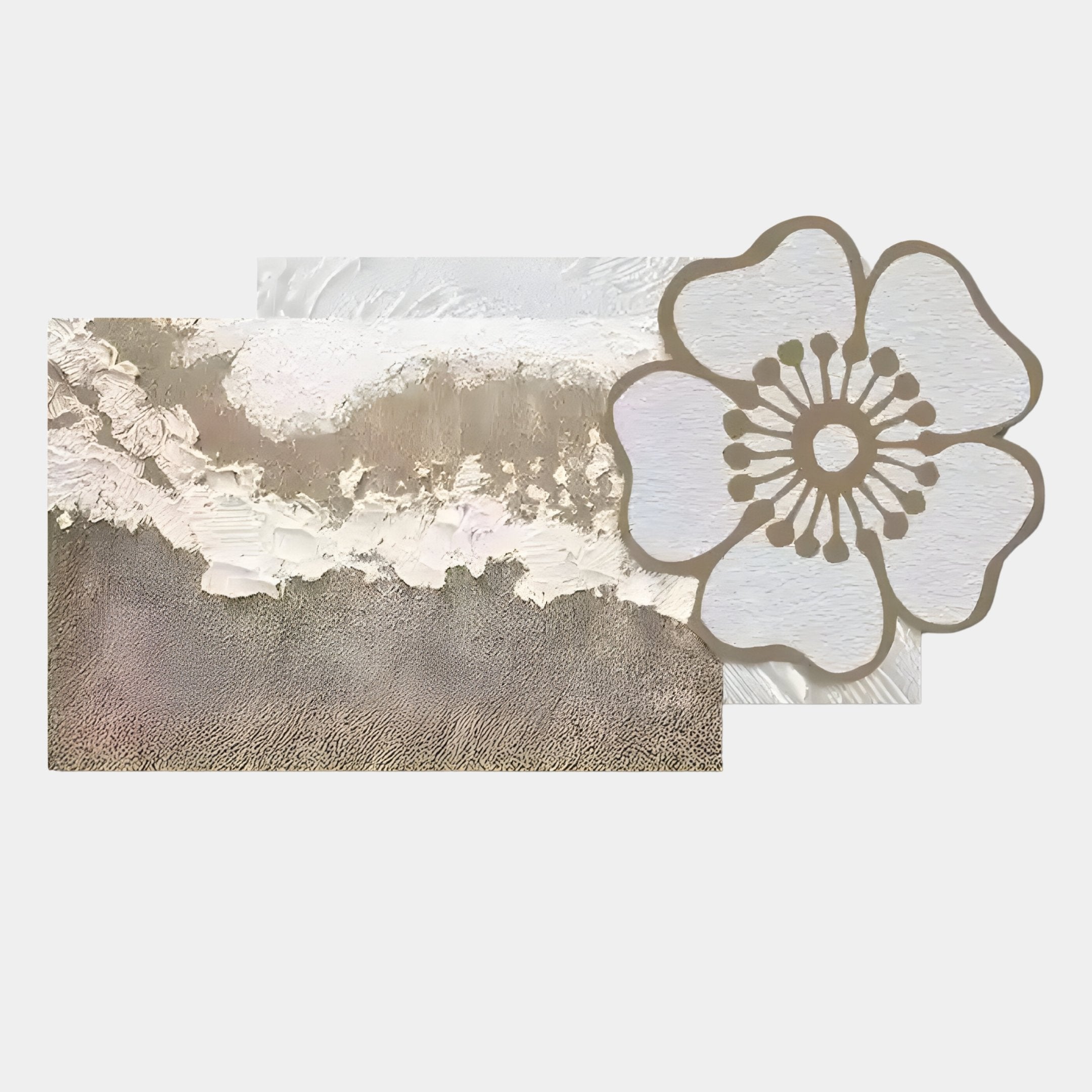 Bloomark Mist Floral Abstract Texture 3D Wall Art