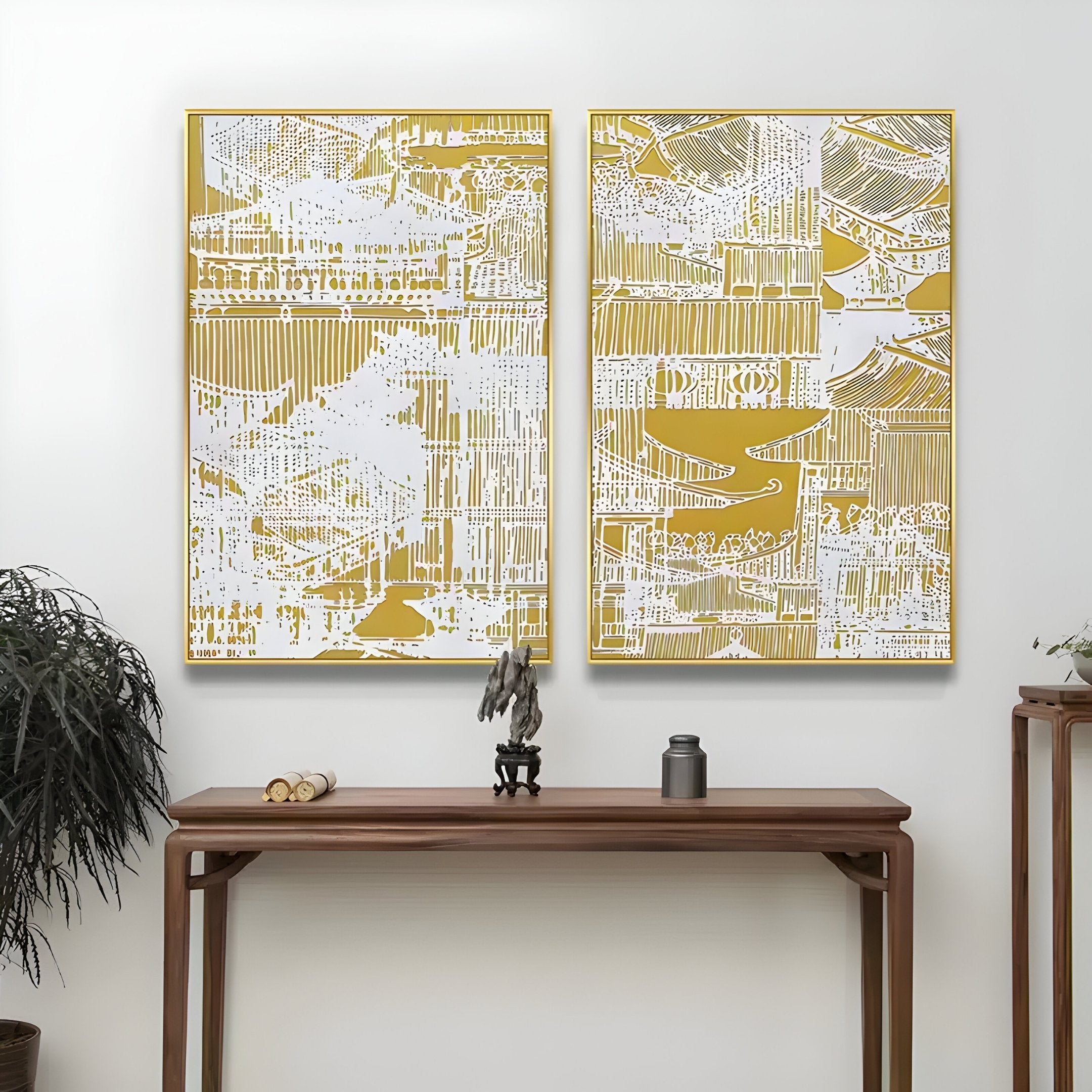 Noyari Temple Silhouette 3D Carving Wall Art