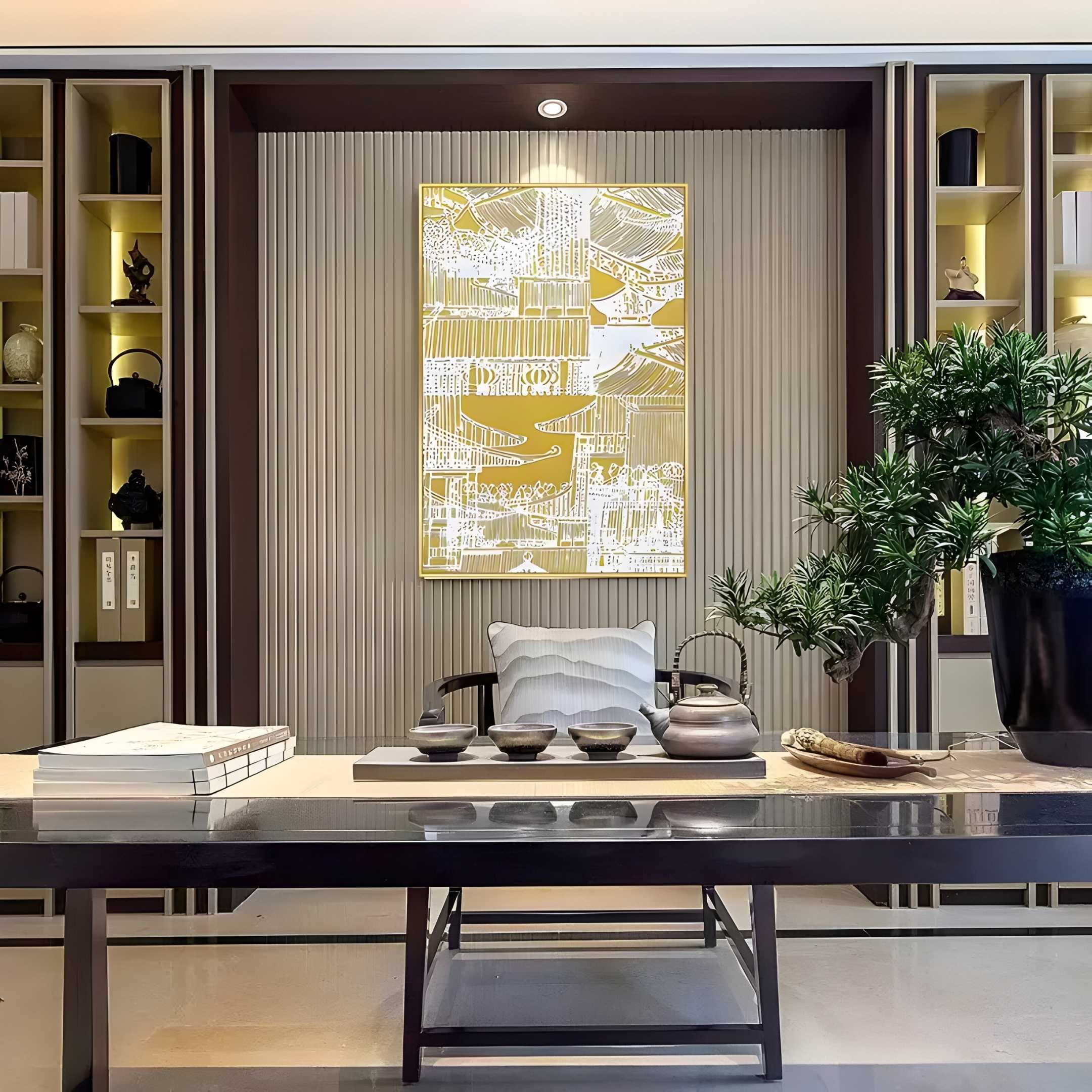 Noyari Temple Silhouette 3D Carving Wall Art