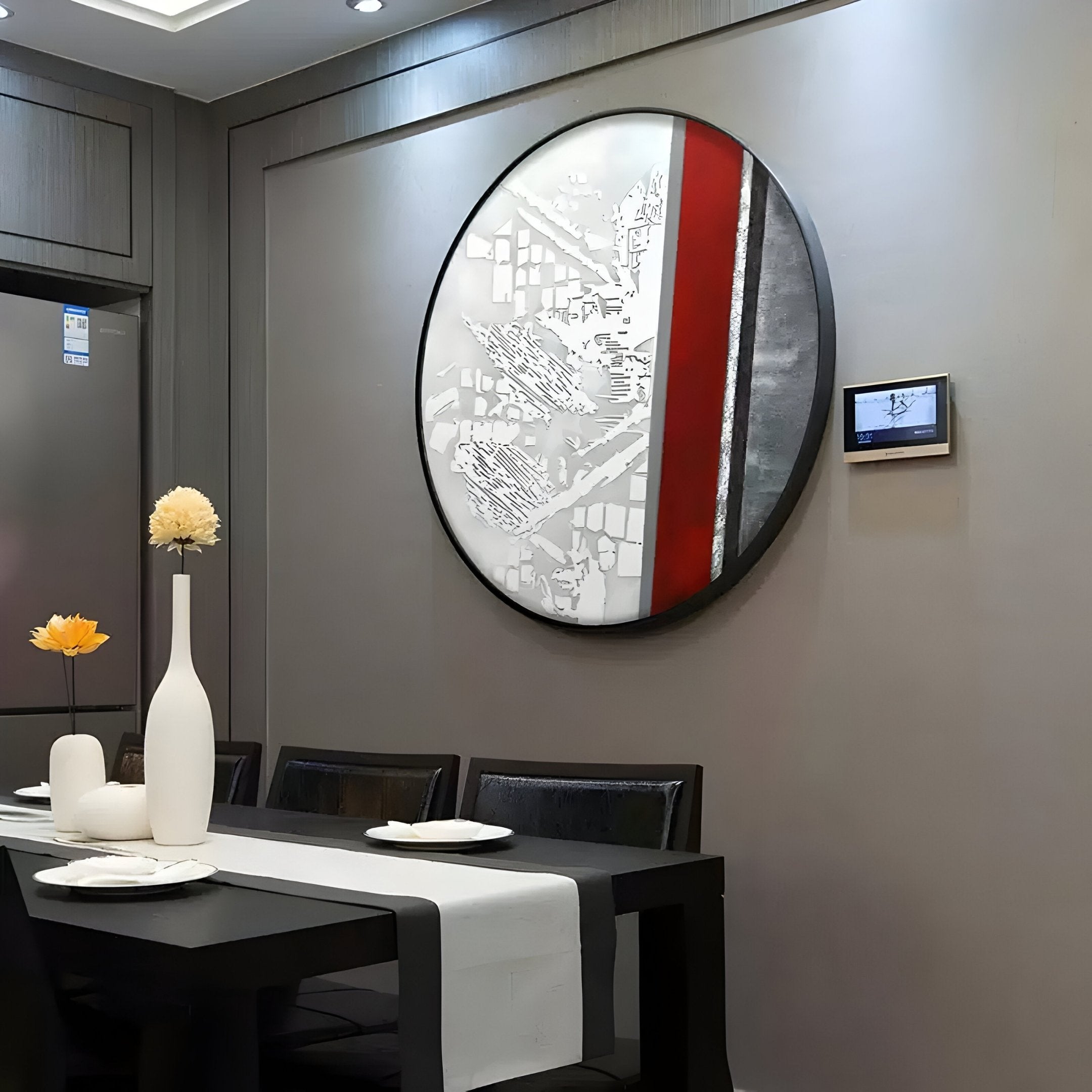 Orizon Urban Trace Round 3D Carving Wall Art