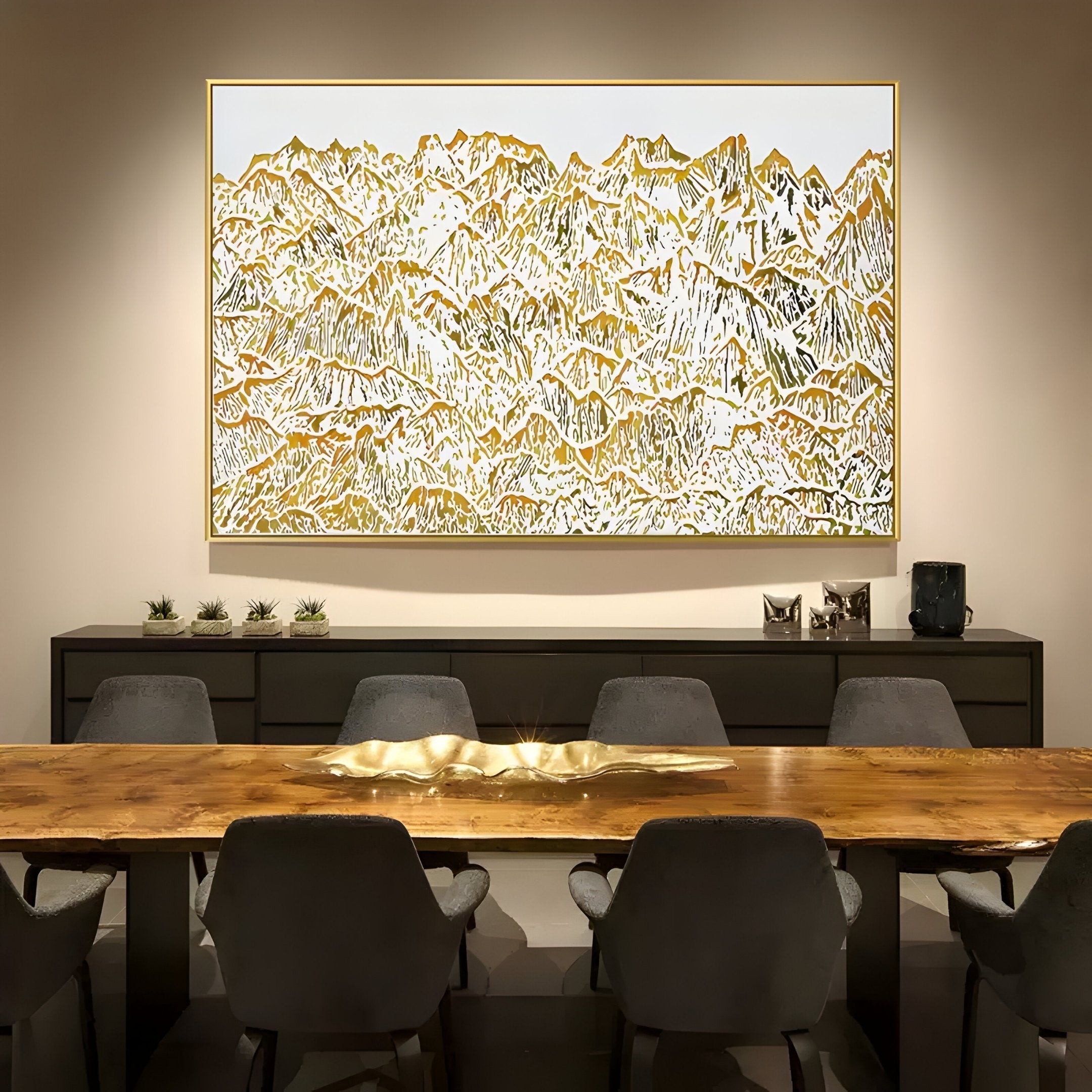Orivetta Golden Ridge Relief 3D Wall Art