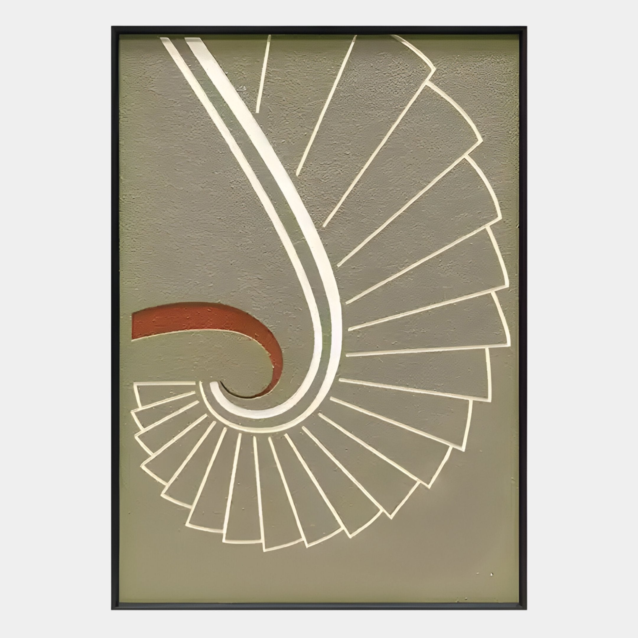 Kairo Spiral Sweep Olive 3D Carving Wall Art