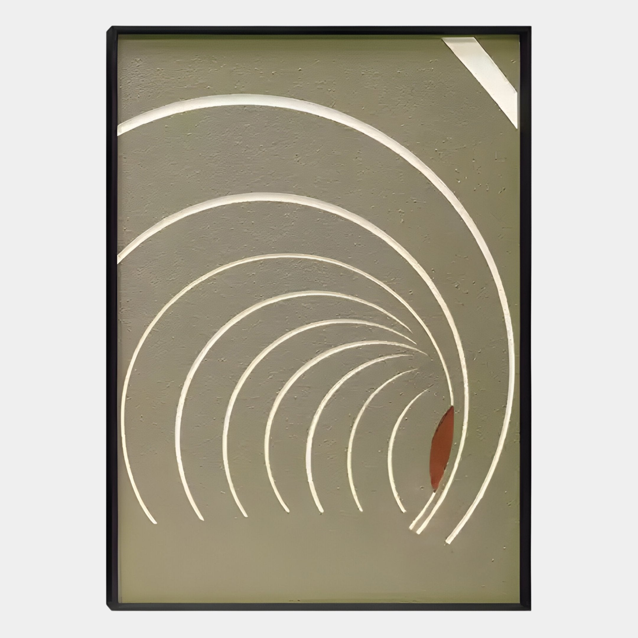 Kairo Radial Flow Olive 3D Carving Wall Art