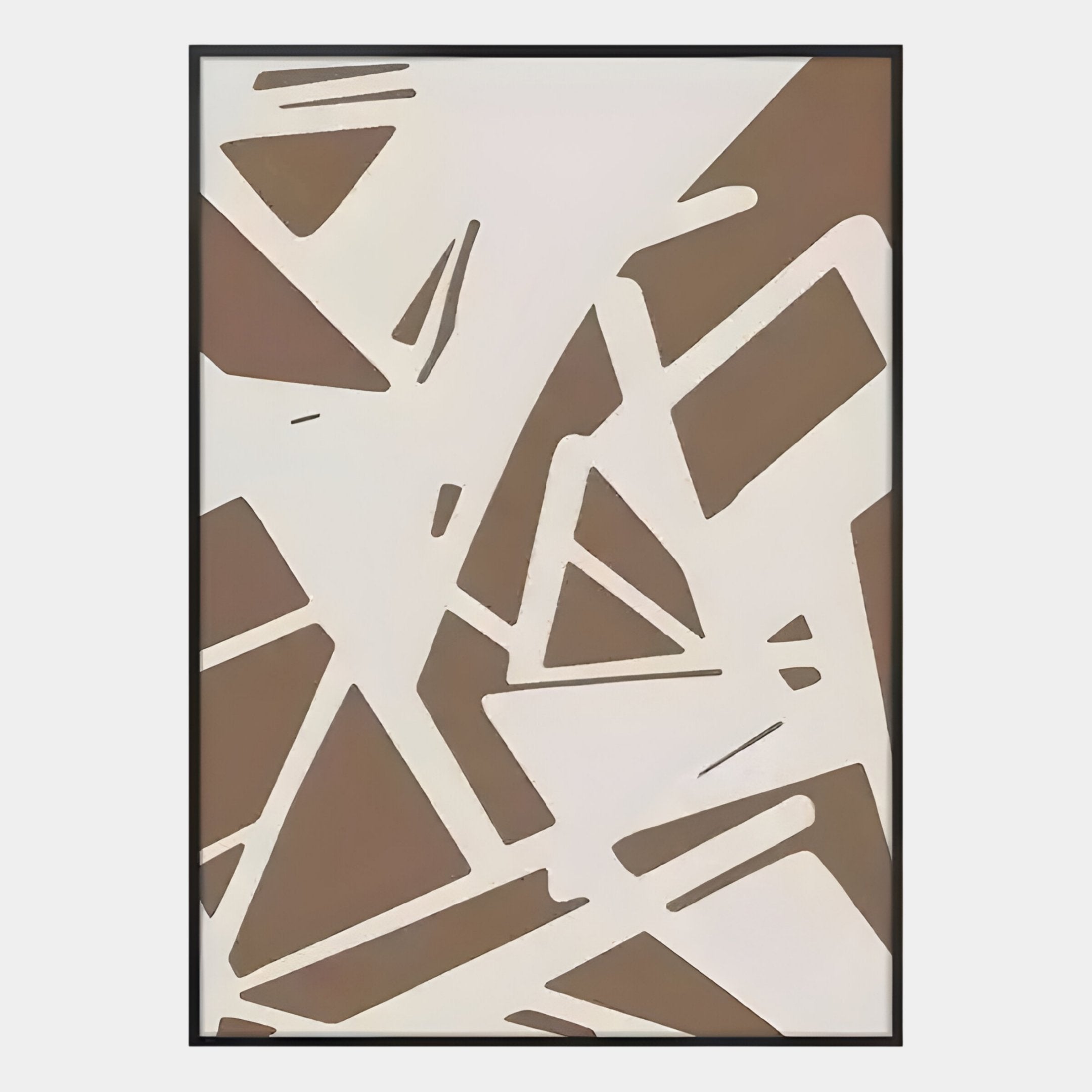 Deralin Mocha Angled Abstract 3D Carving Wall Art
