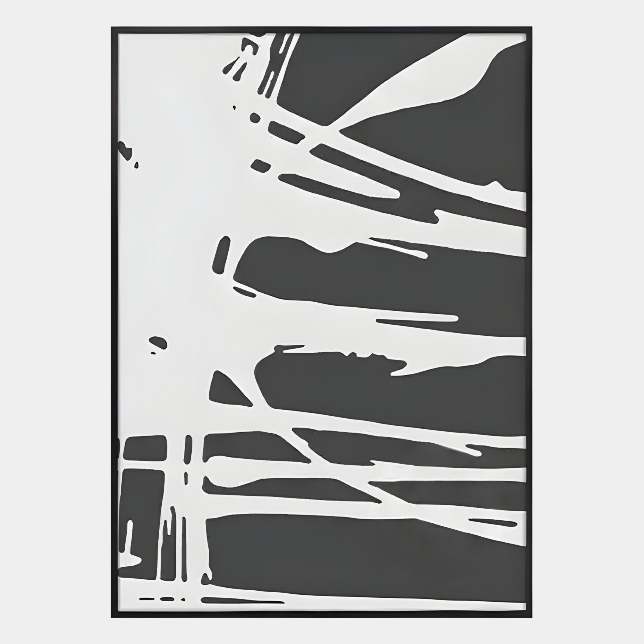 Deralin Charcoal Drift Abstract 3D Carving Wall Art