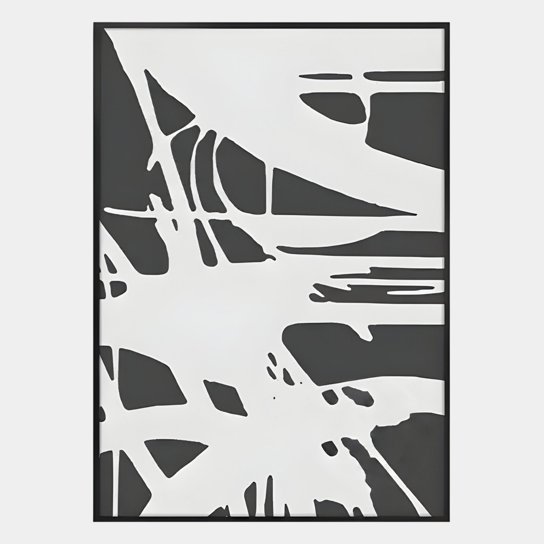 Deralin Charcoal Trace Abstract 3D Carving Wall Art