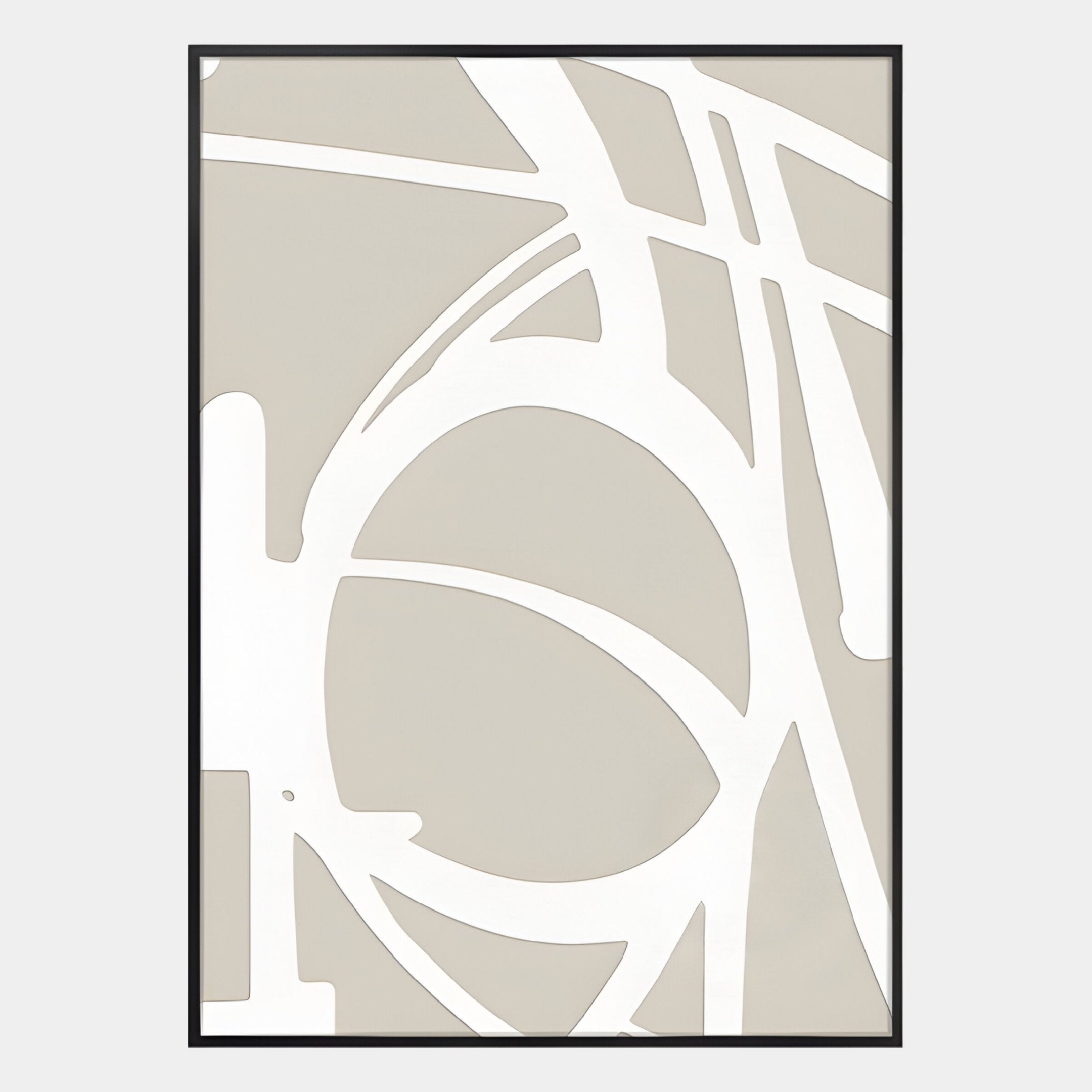 Deralin Taupe Orbital Abstract 3D Carving Wall Art