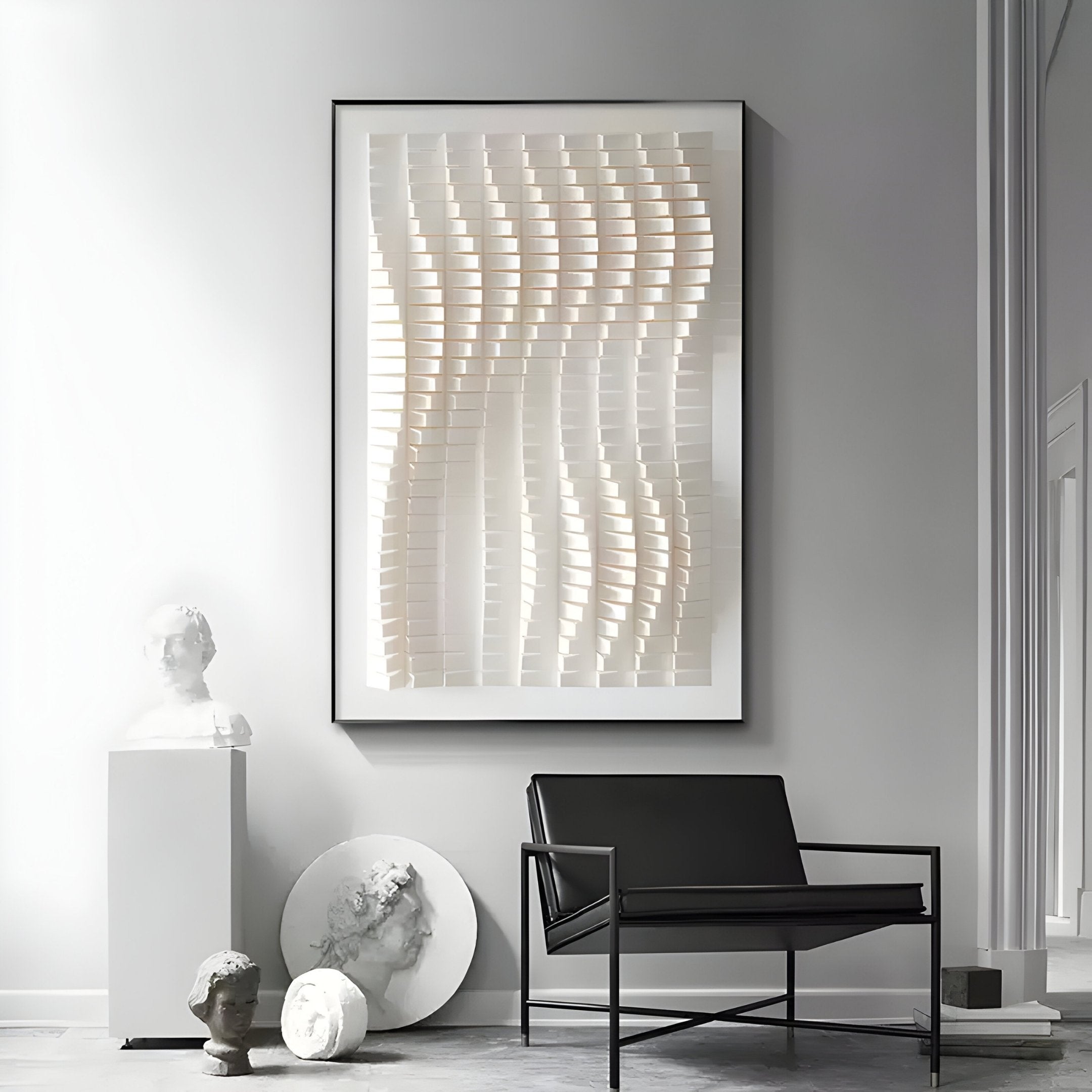 Velistra Vertical Ripple 3D Relief Wall Art