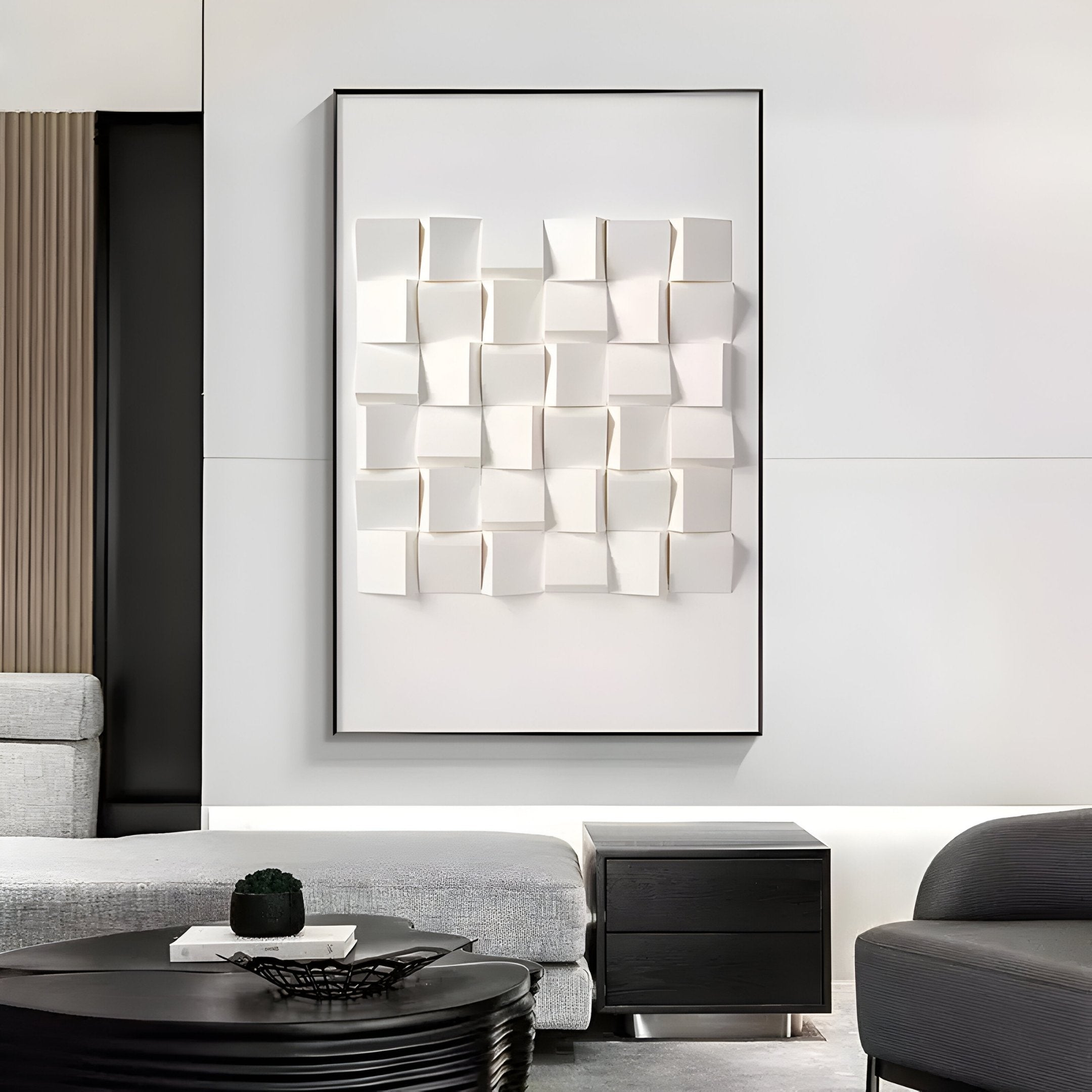 Velistra Cubic Fold 3D Relief Wall Art
