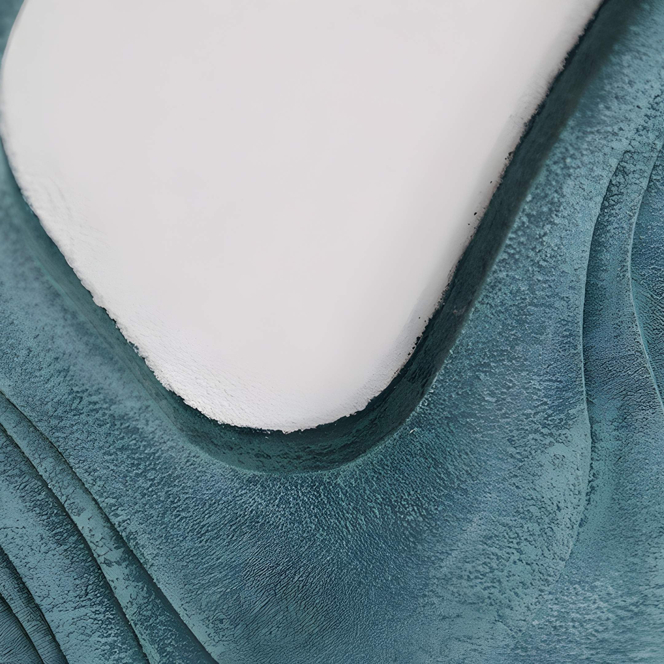 Fluvien Teal Flow 3D Carving Wall Art