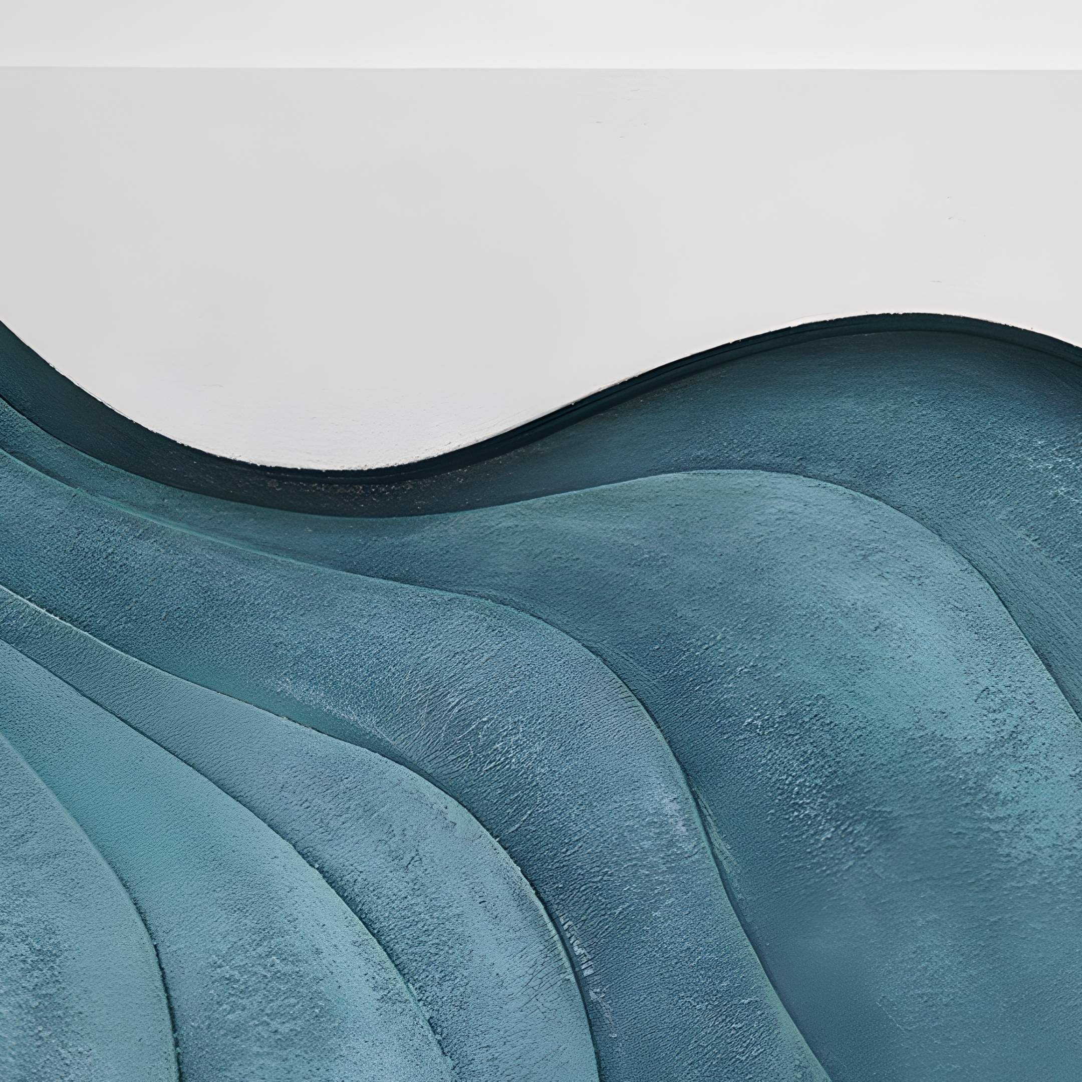 Fluvien Teal Flow 3D Carving Wall Art