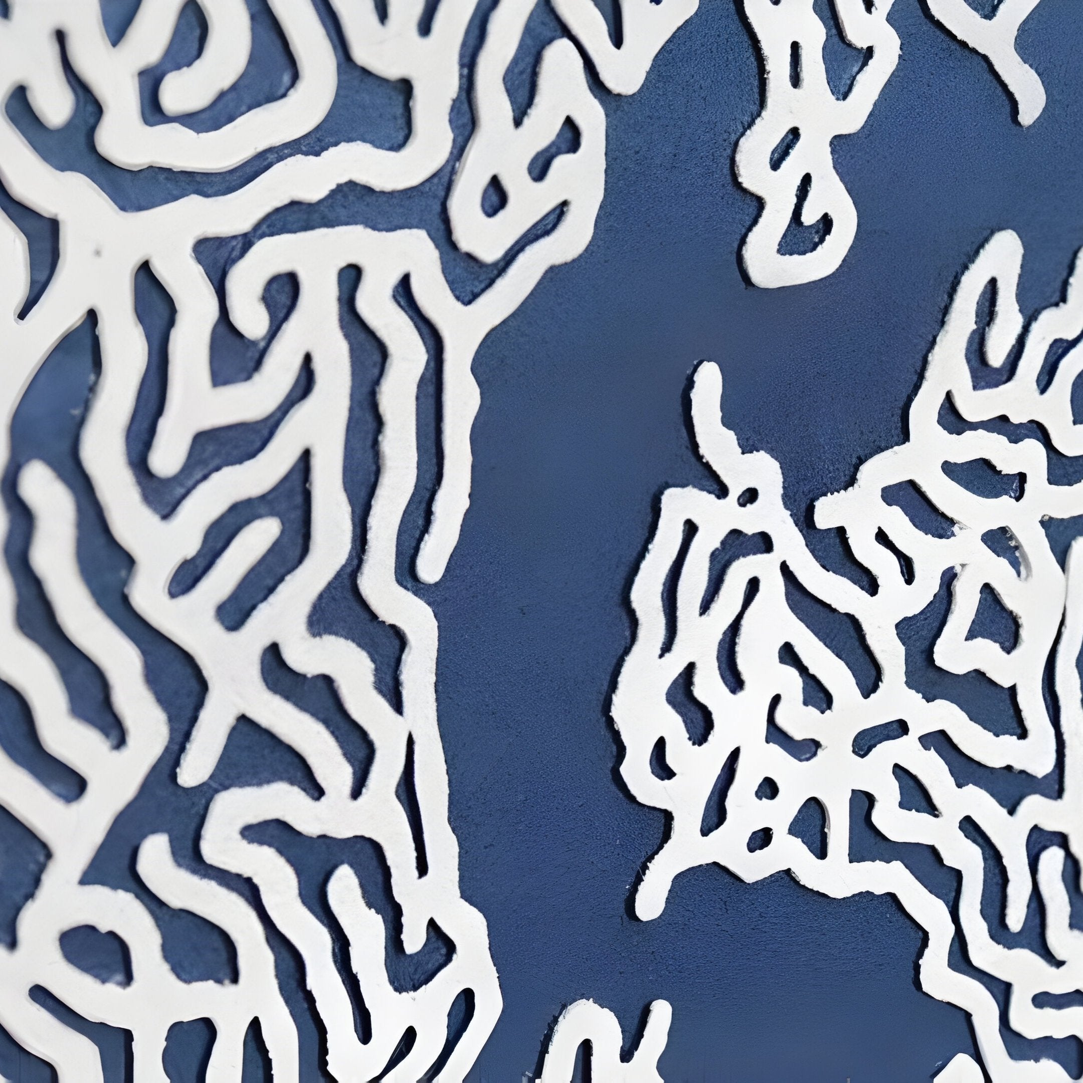 Navara Blue Tides 3D Carving Wall Art