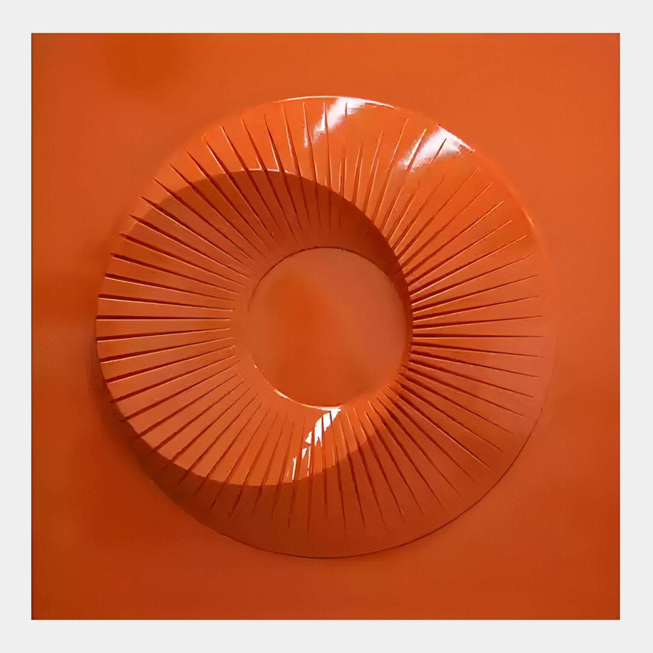 Solveta Orange Spiral Wood Relief 3D Wall Art