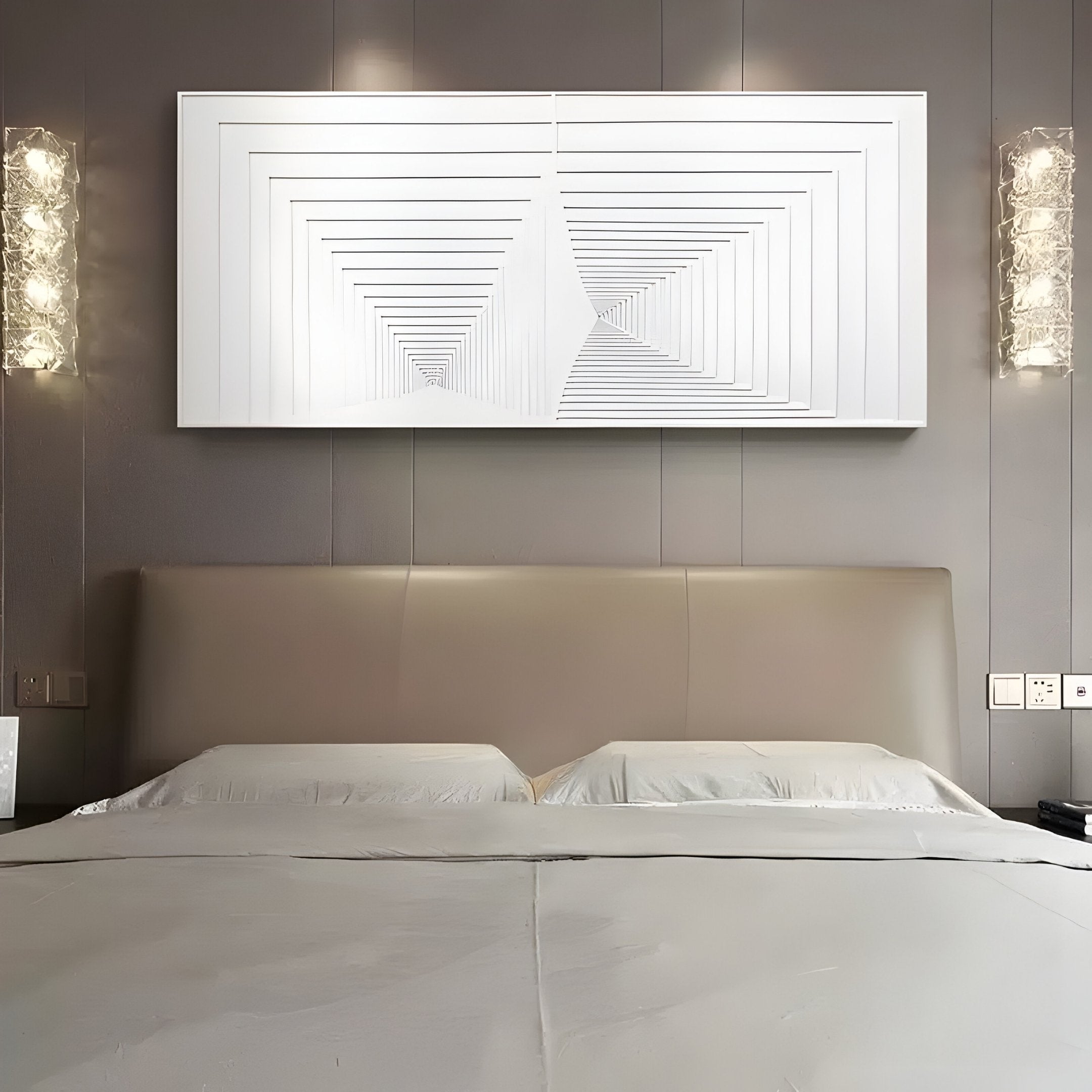 Varelo Horizontal Geometric Relief 3D Wall Art