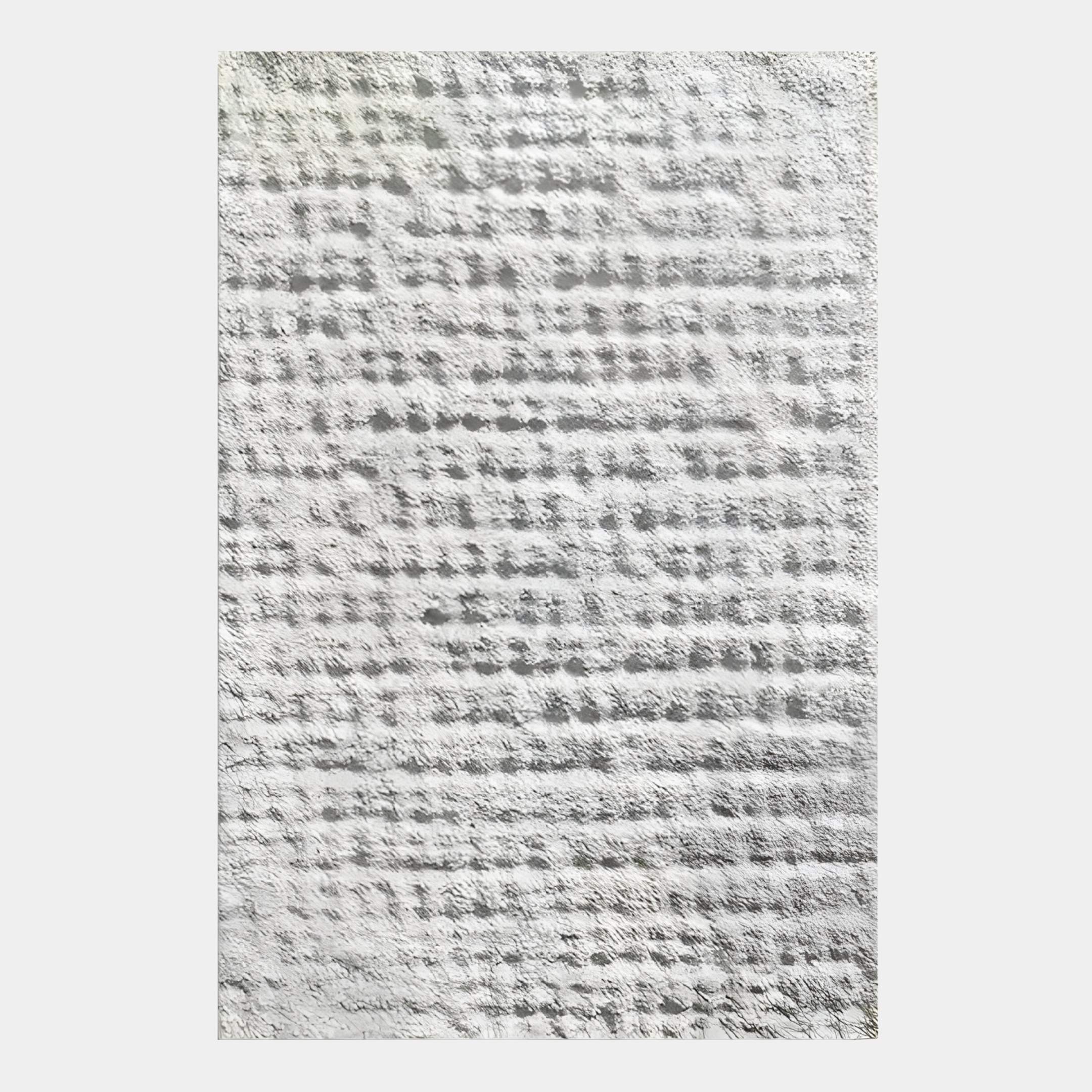 Cavara Gridfall Textured White 3D Relief Wall Art