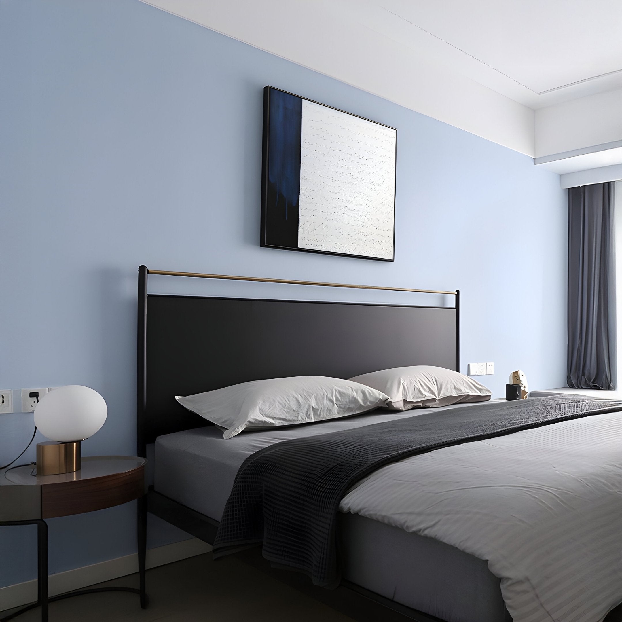 Skriva Indigo Script Textured 3D Carving Wall Art