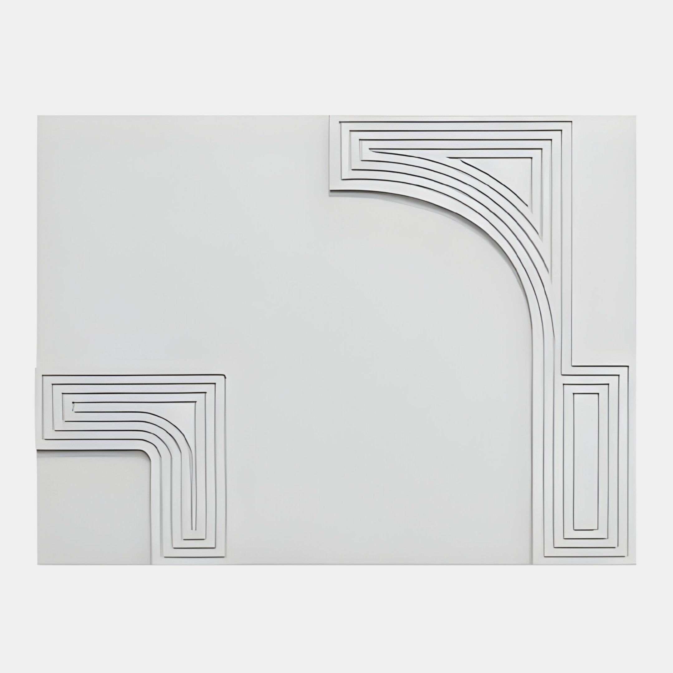 Lineaform Corner Cascade Wood Carving 3D Wall Art