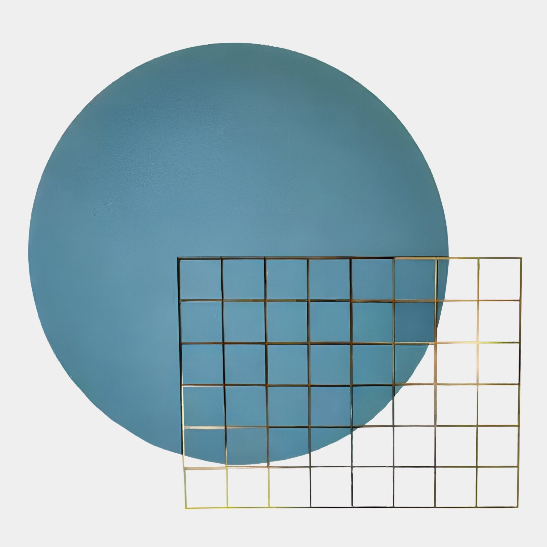 Orivis Aqua Disc Metal Grid 3D Wall Art