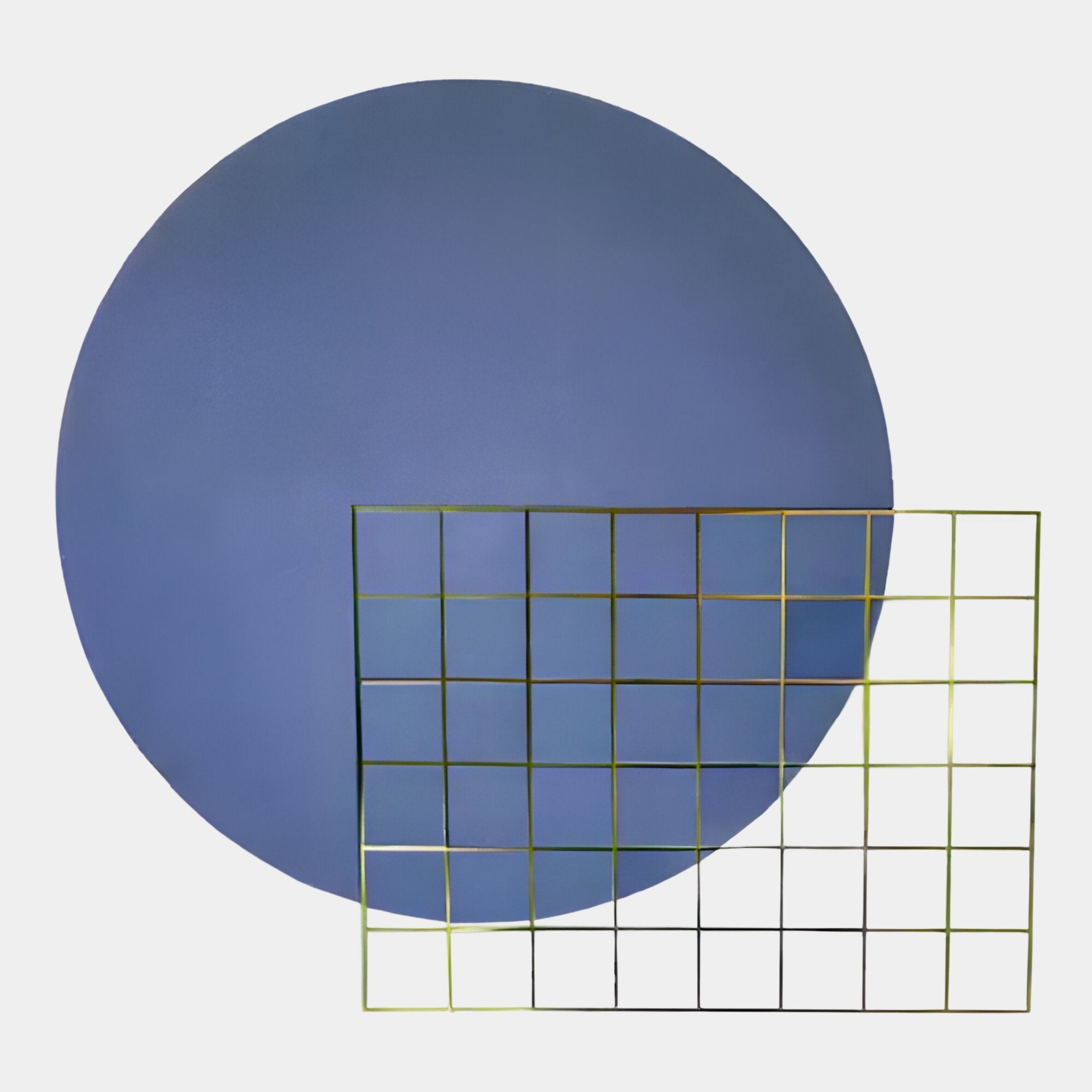 Orivis Indigo Disc Metal Grid 3D Wall Art