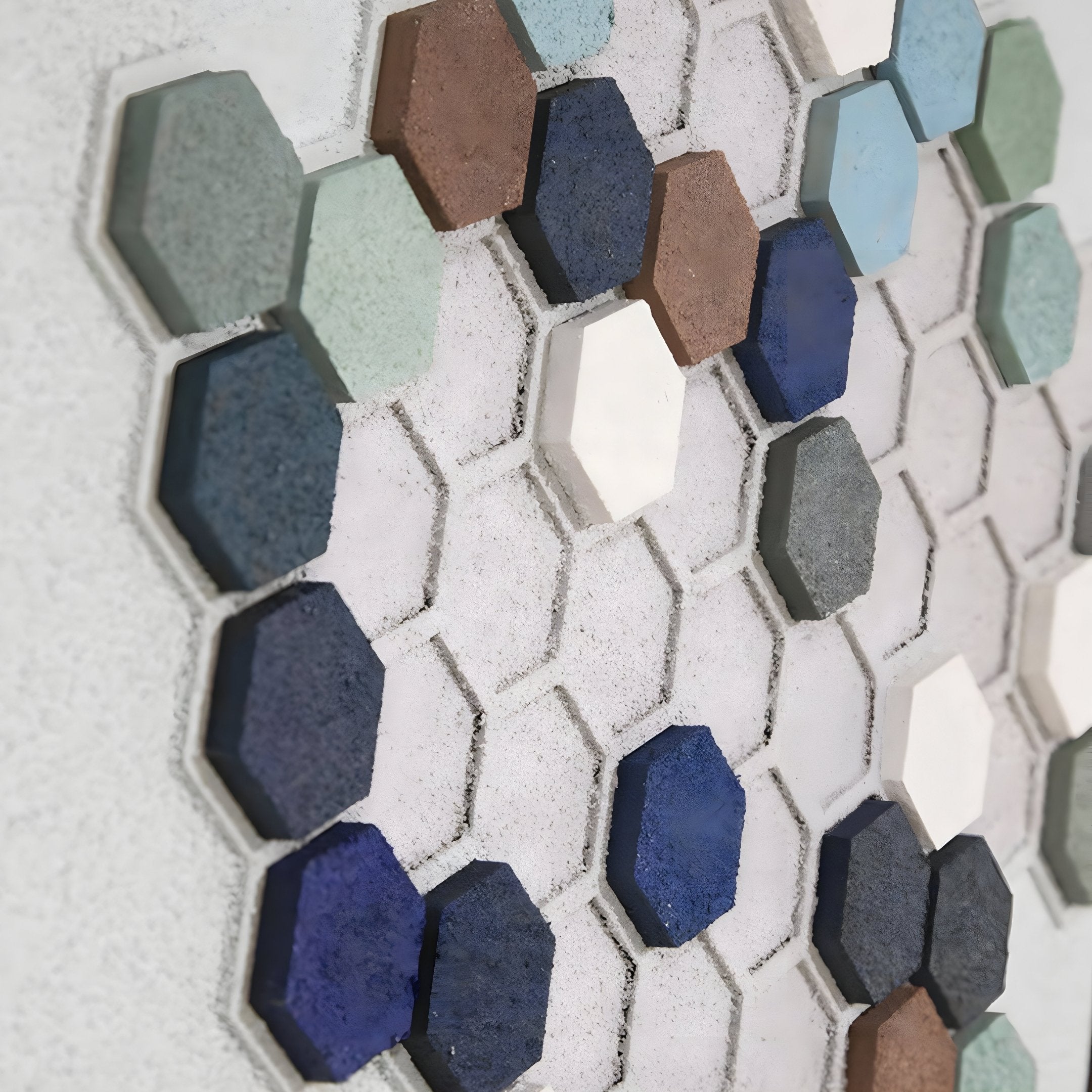 Hexara Vertical I Block Mosaic 3D Wall Art