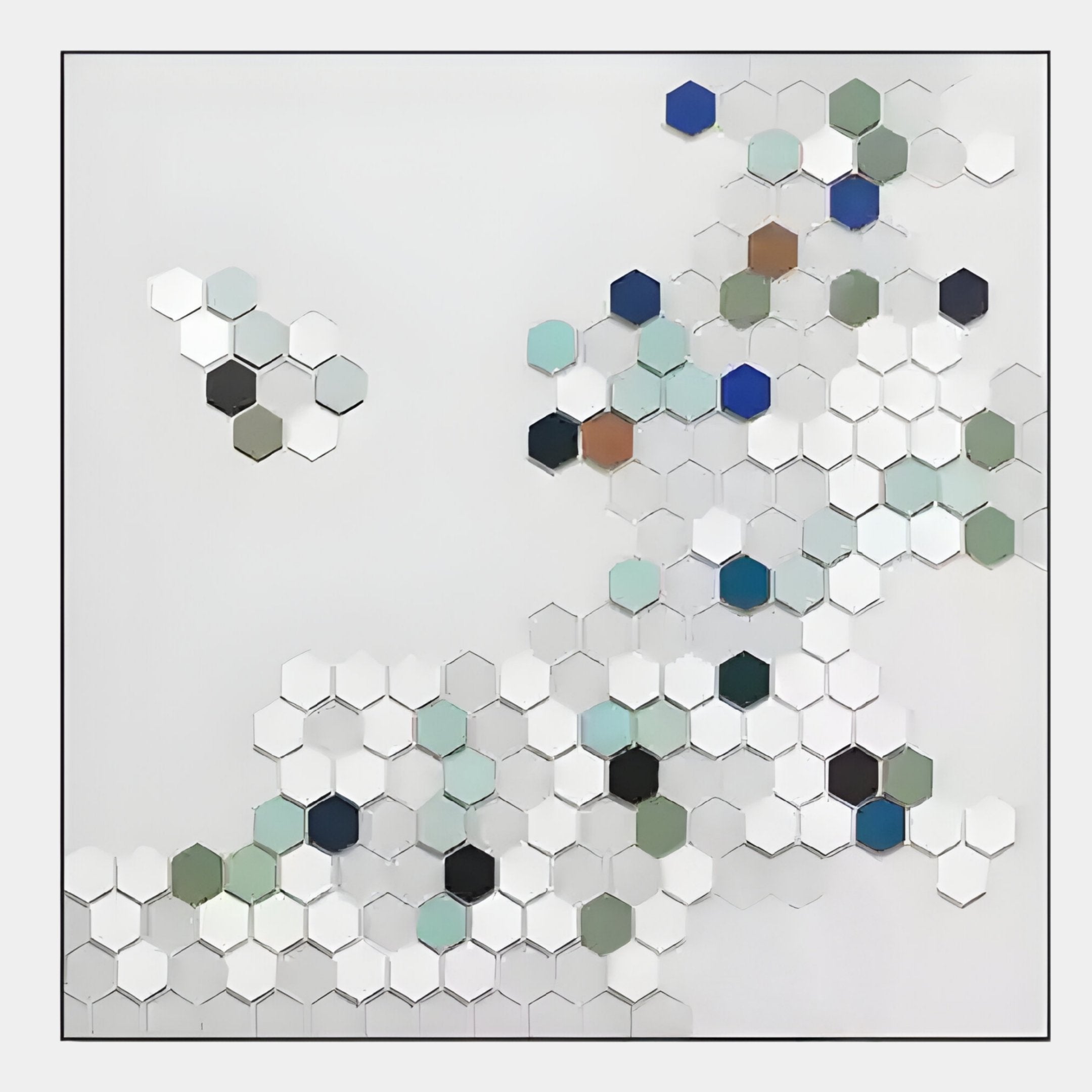 Hexara Square I Block Mosaic 3D Wall Art
