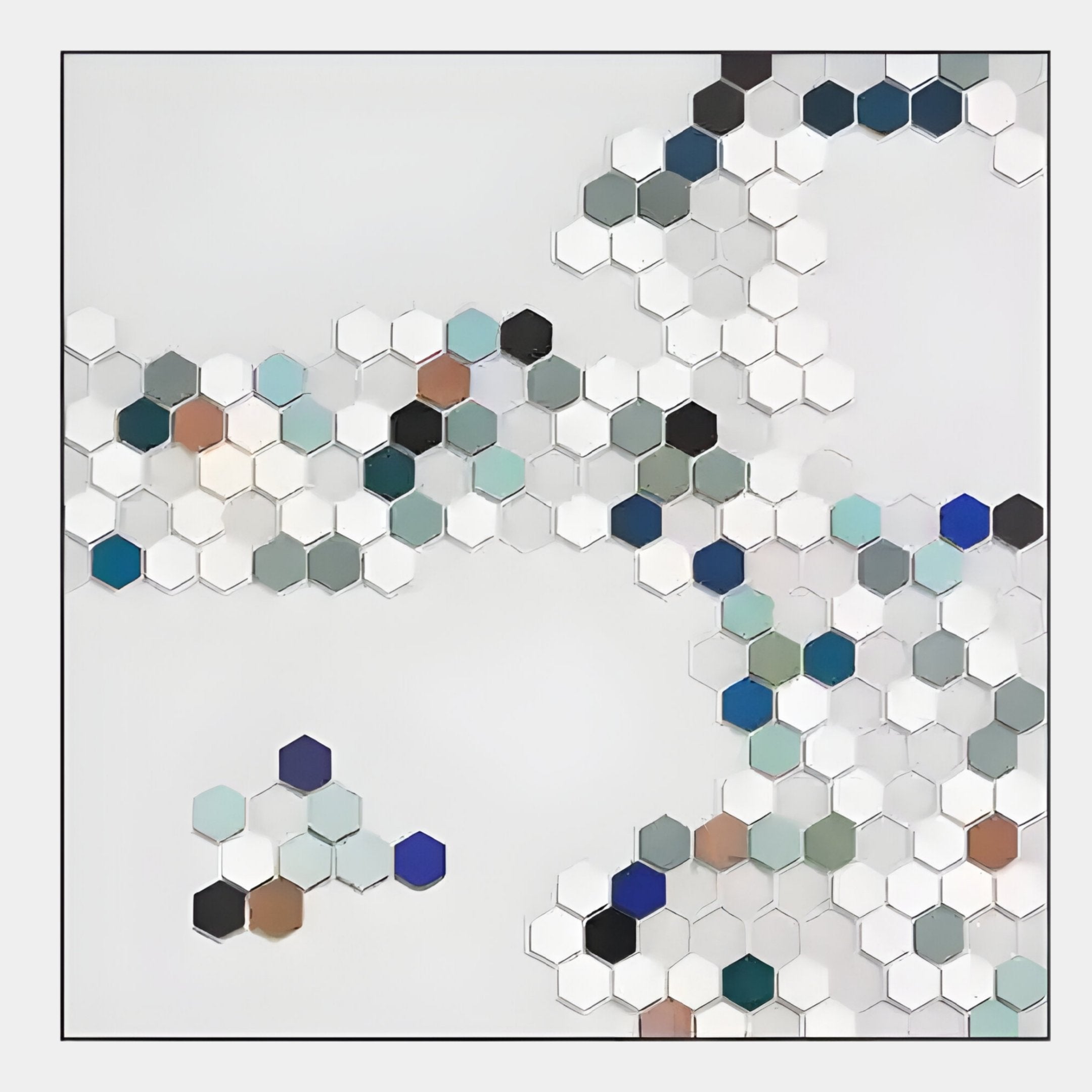 Hexara Square II Block Mosaic 3D Wall Art