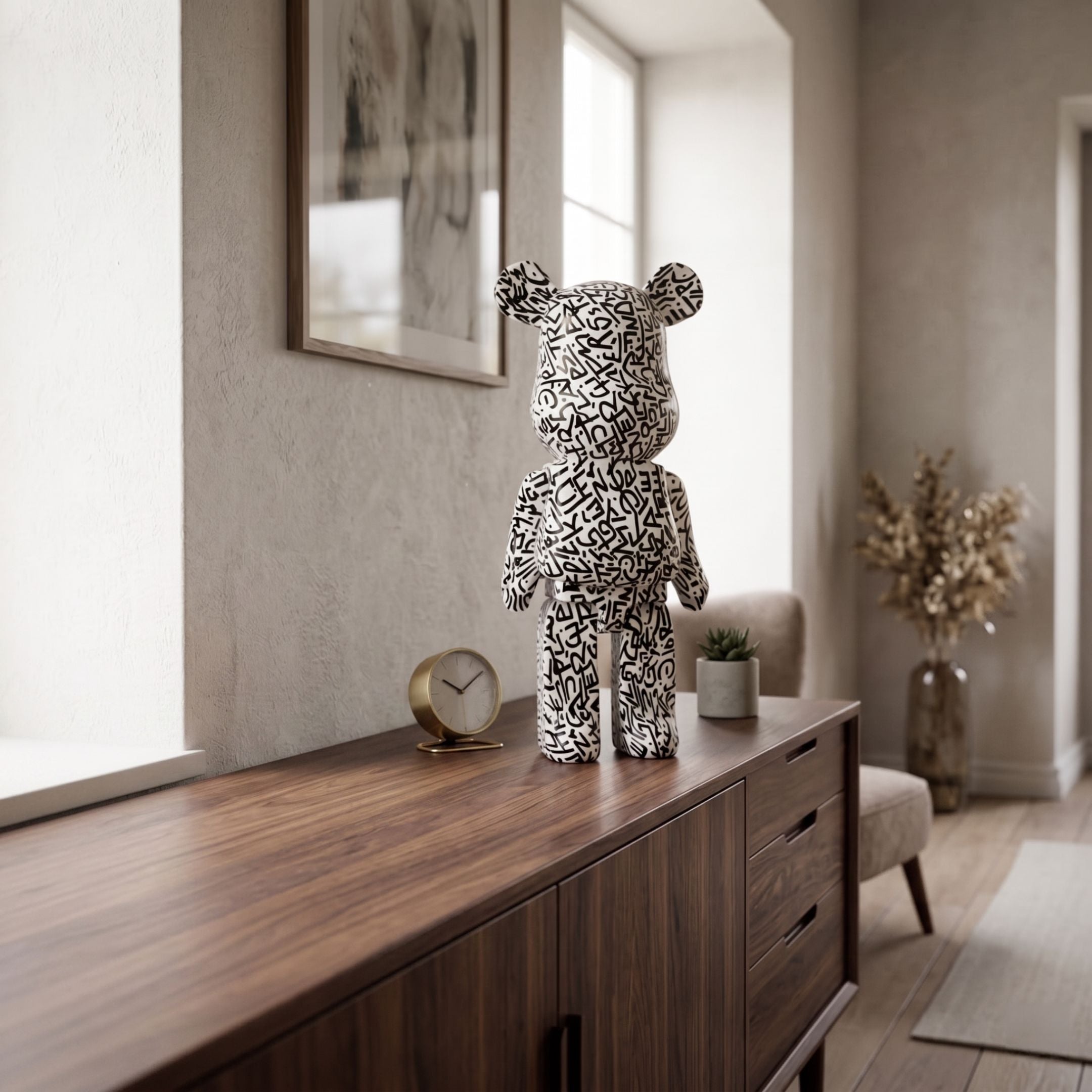Scribble Bear Sculpture - 50cm