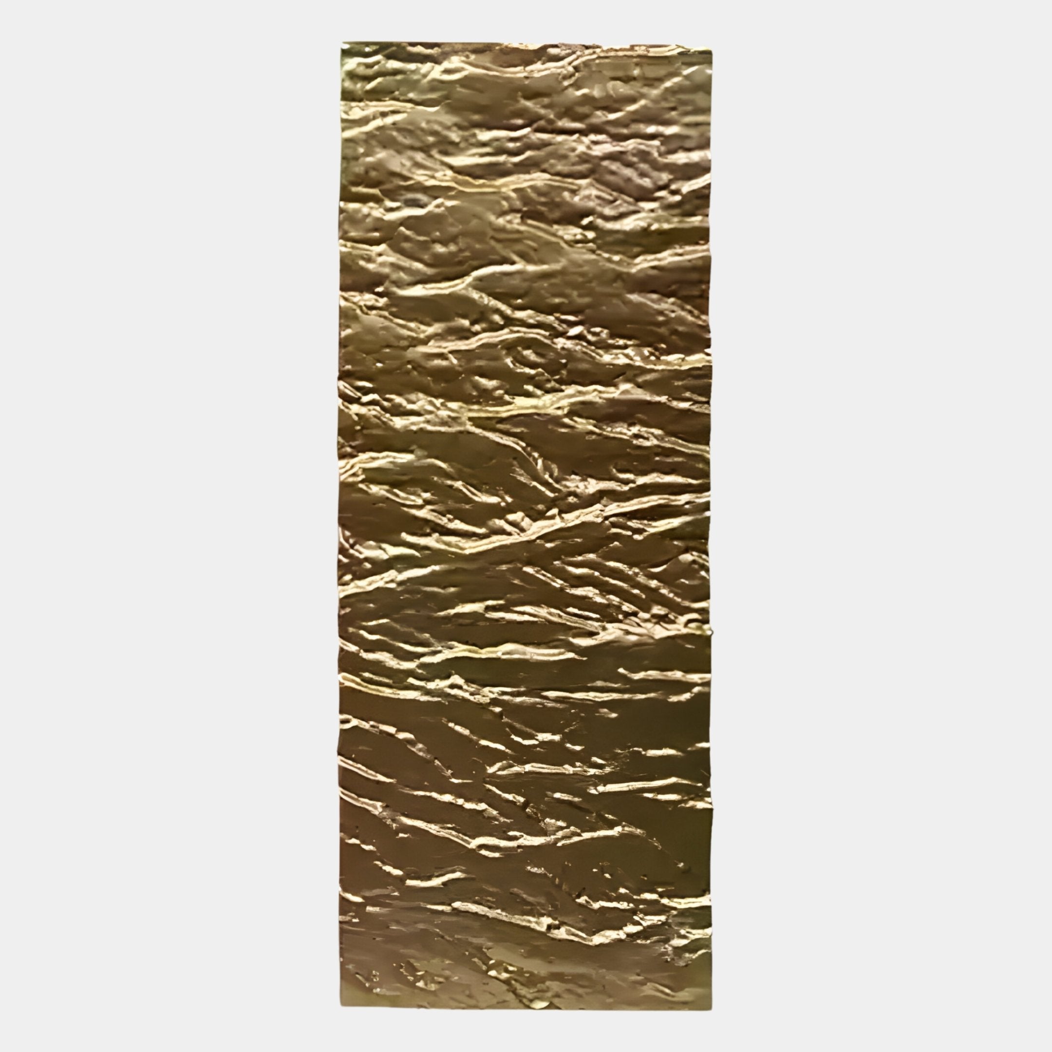 With its textured, gold-toned surface and modern elegance, the Illume Gold III Hand-Painted Wood Relief 3D Wall Art by Giant Sculptures captures the look of rippling water and contemporary style for a stunning visual impact.