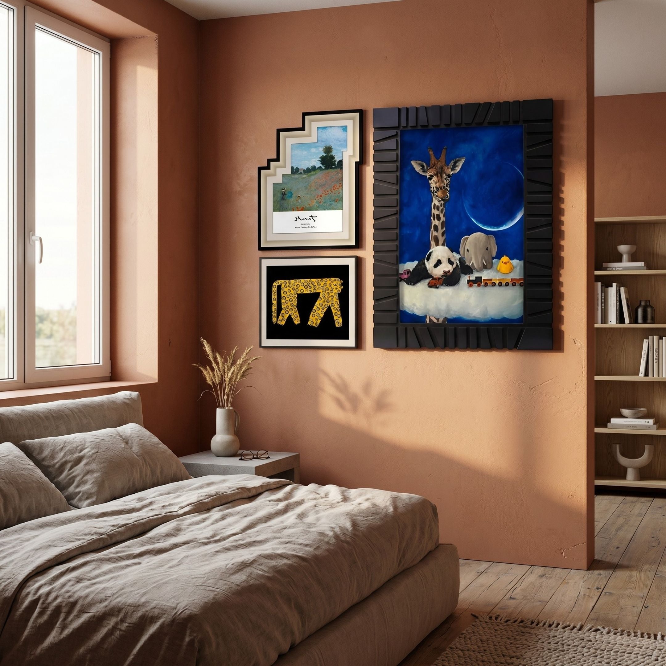 Fantoria 3-Set Animal Fantasy Oil Canvas Wall Art