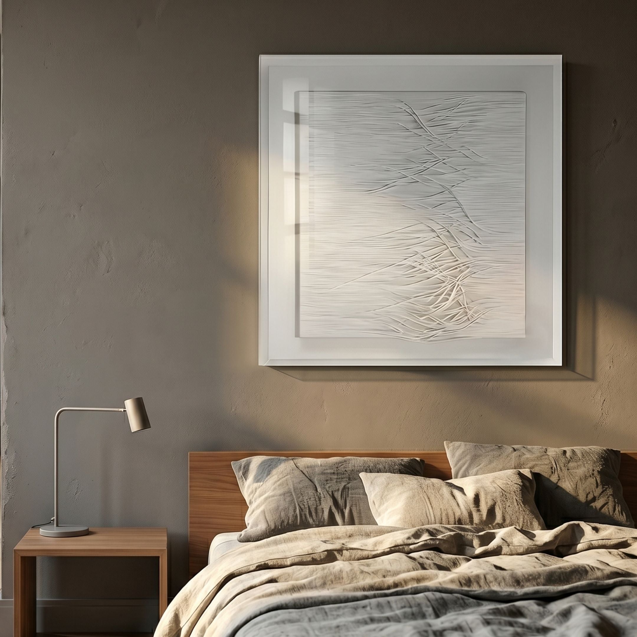 Lineora Layered Cream Paper 3D Wall Art