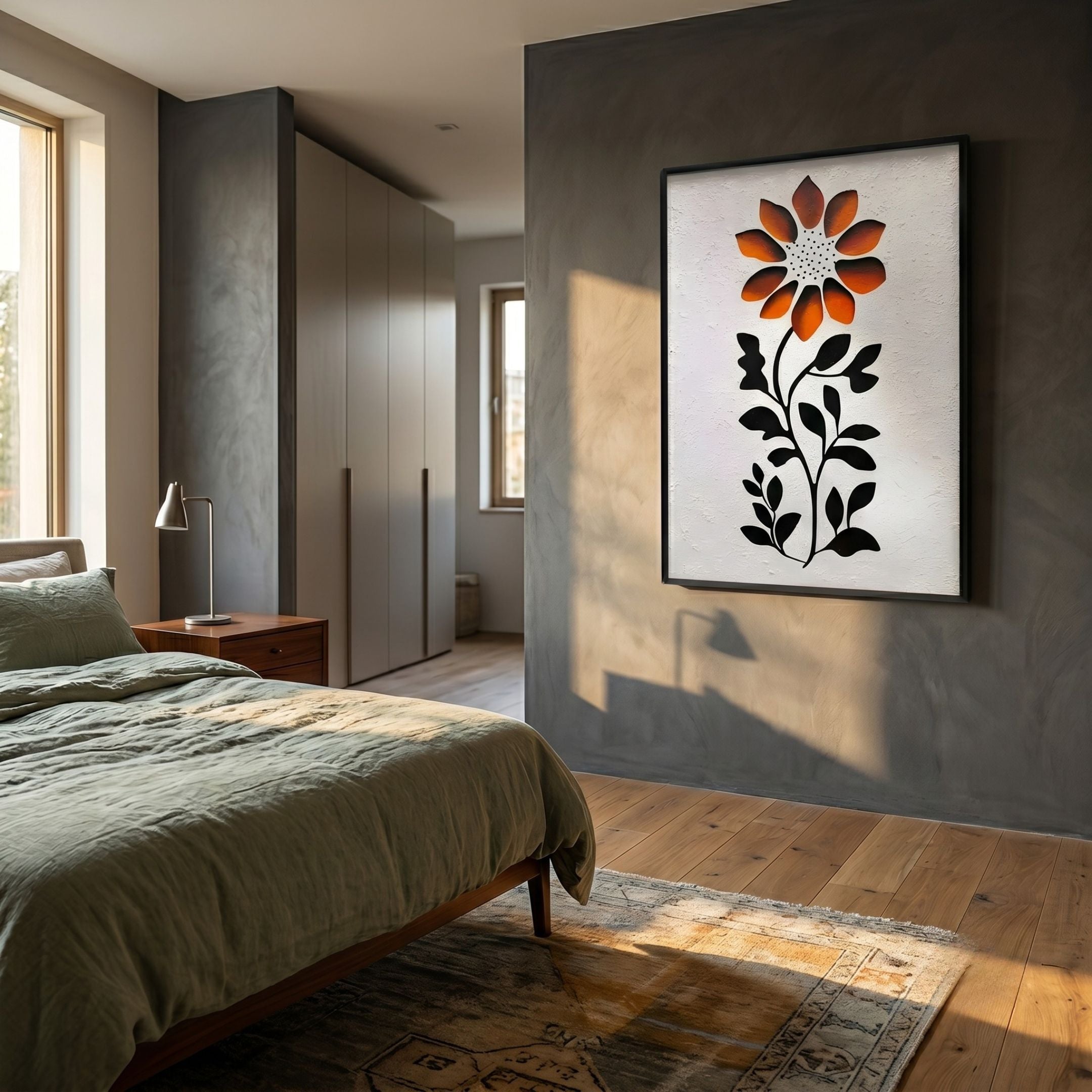 Floraventa Bloom III Floral 3D Carving Wall Art