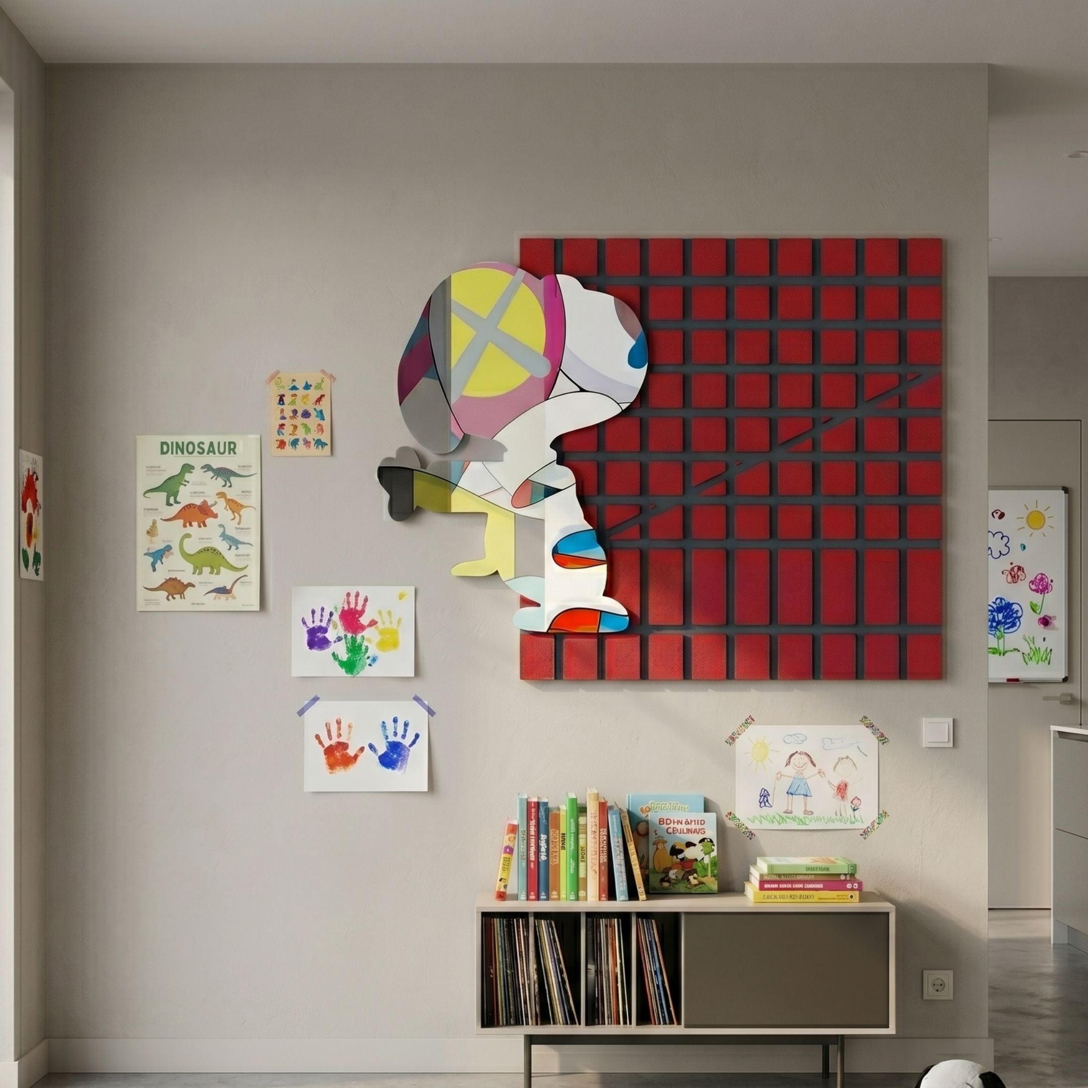 Snoopy Gridz Pop Prism Stride 3D Wall Art