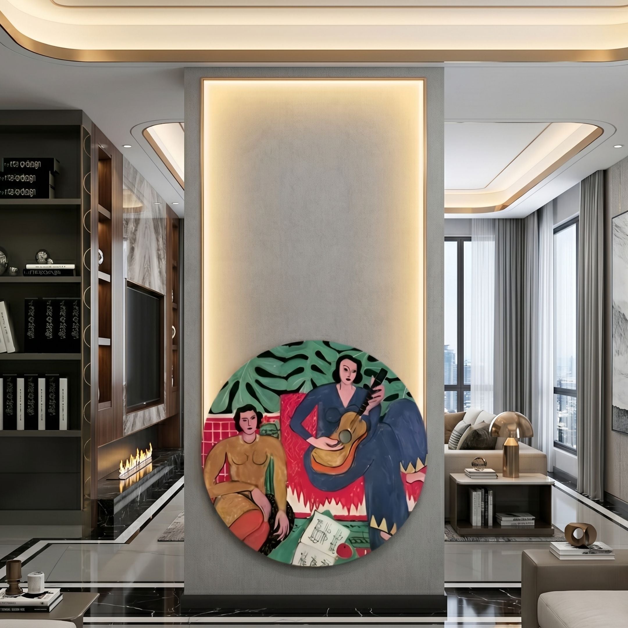 Orion Folk Serenade Oil Painting LED Wall Art