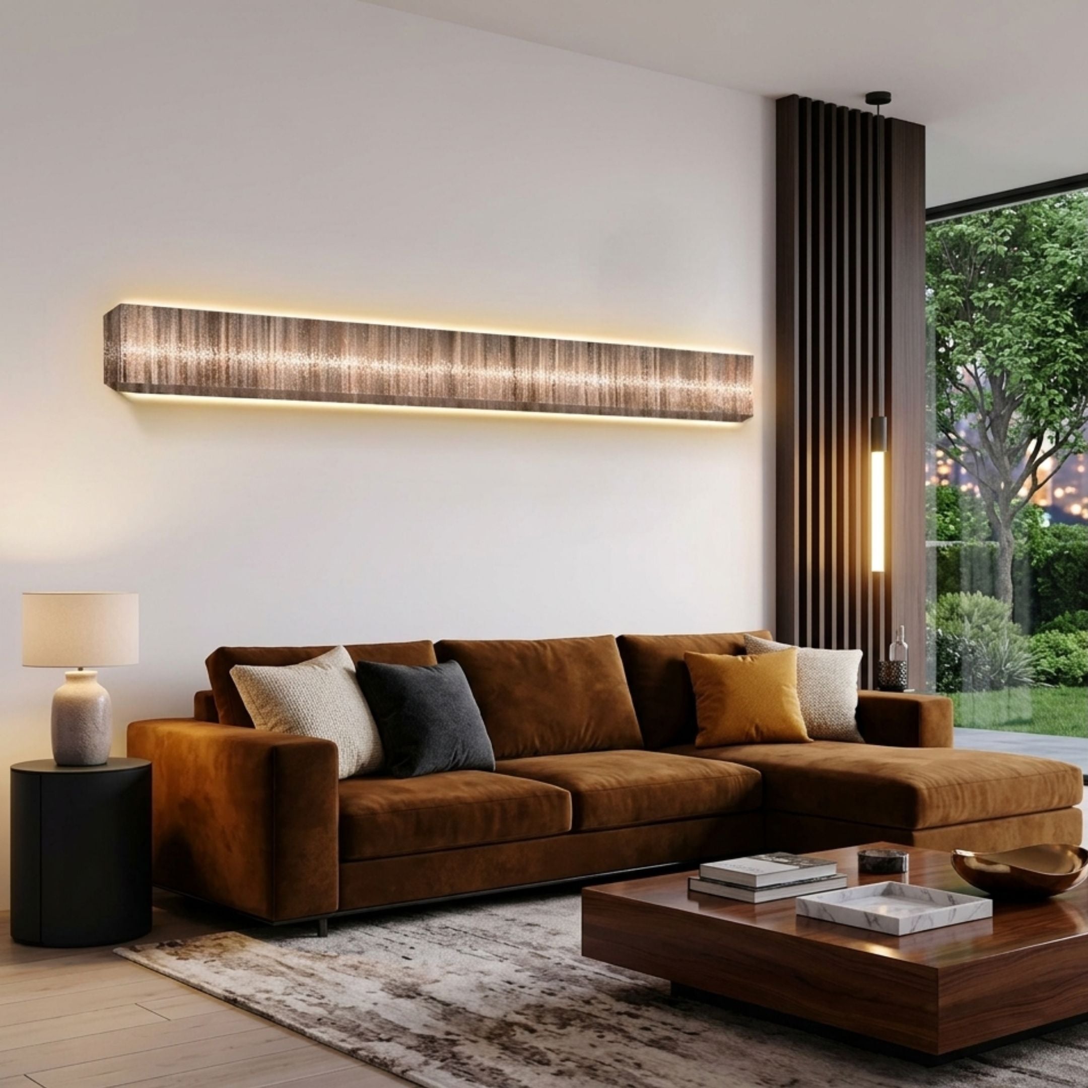 Radiance Sandy Gold Canvas LED Wall Art