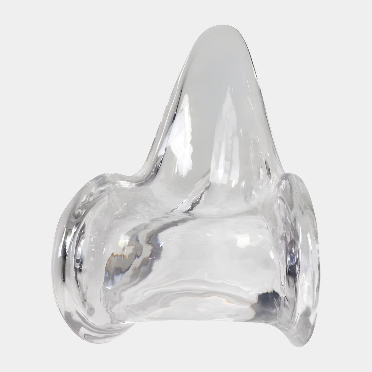Clear Poured Mass Acrylic Lounge Armchair - 89cm