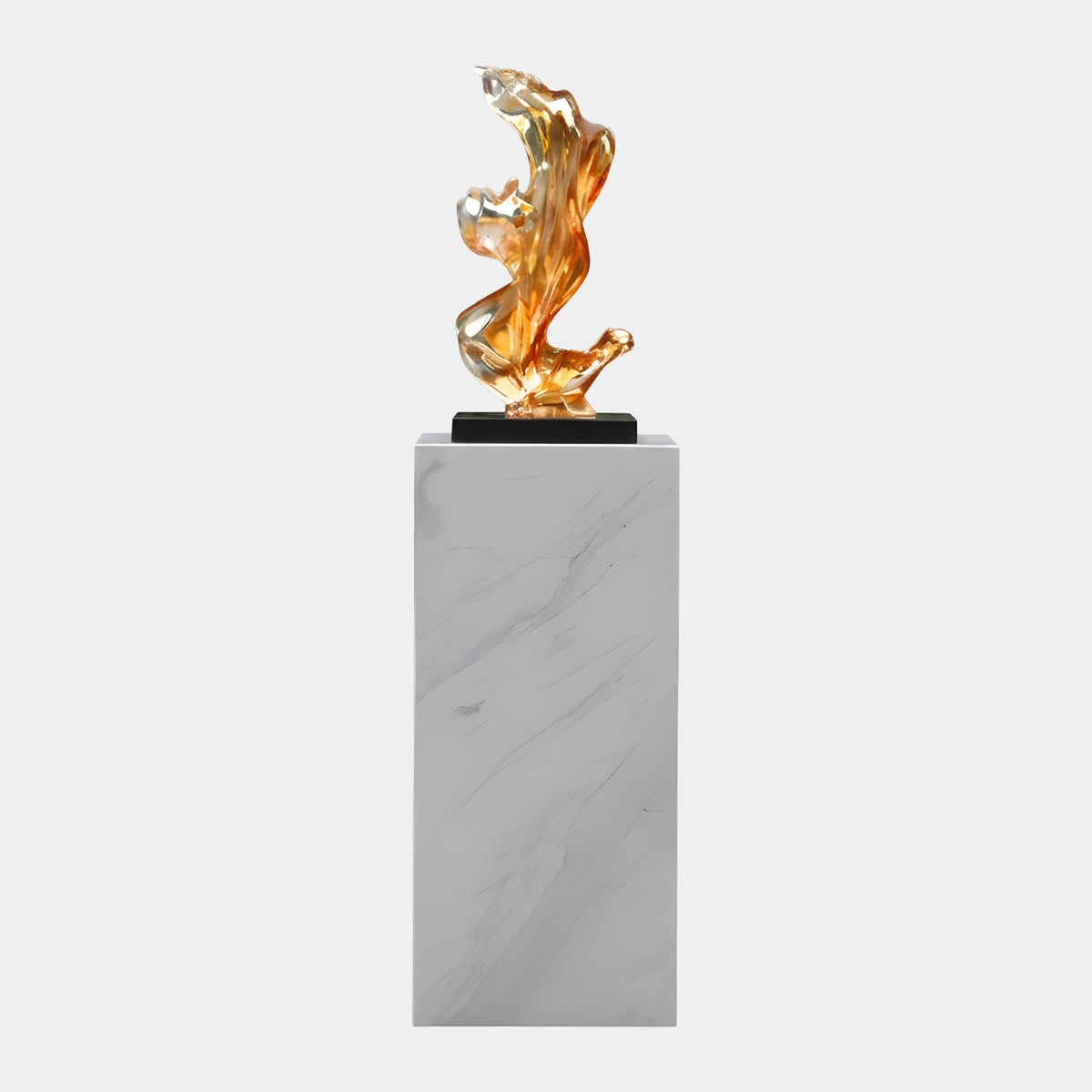 Orange Doubling Flame Resin Sculpture - 164cm