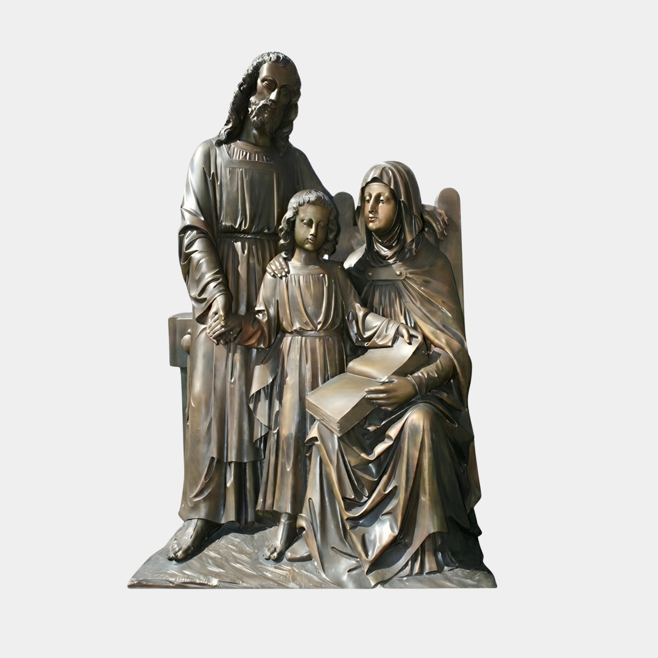 Life-Size Classical Holy Family Bronze Sculpture - 200cm