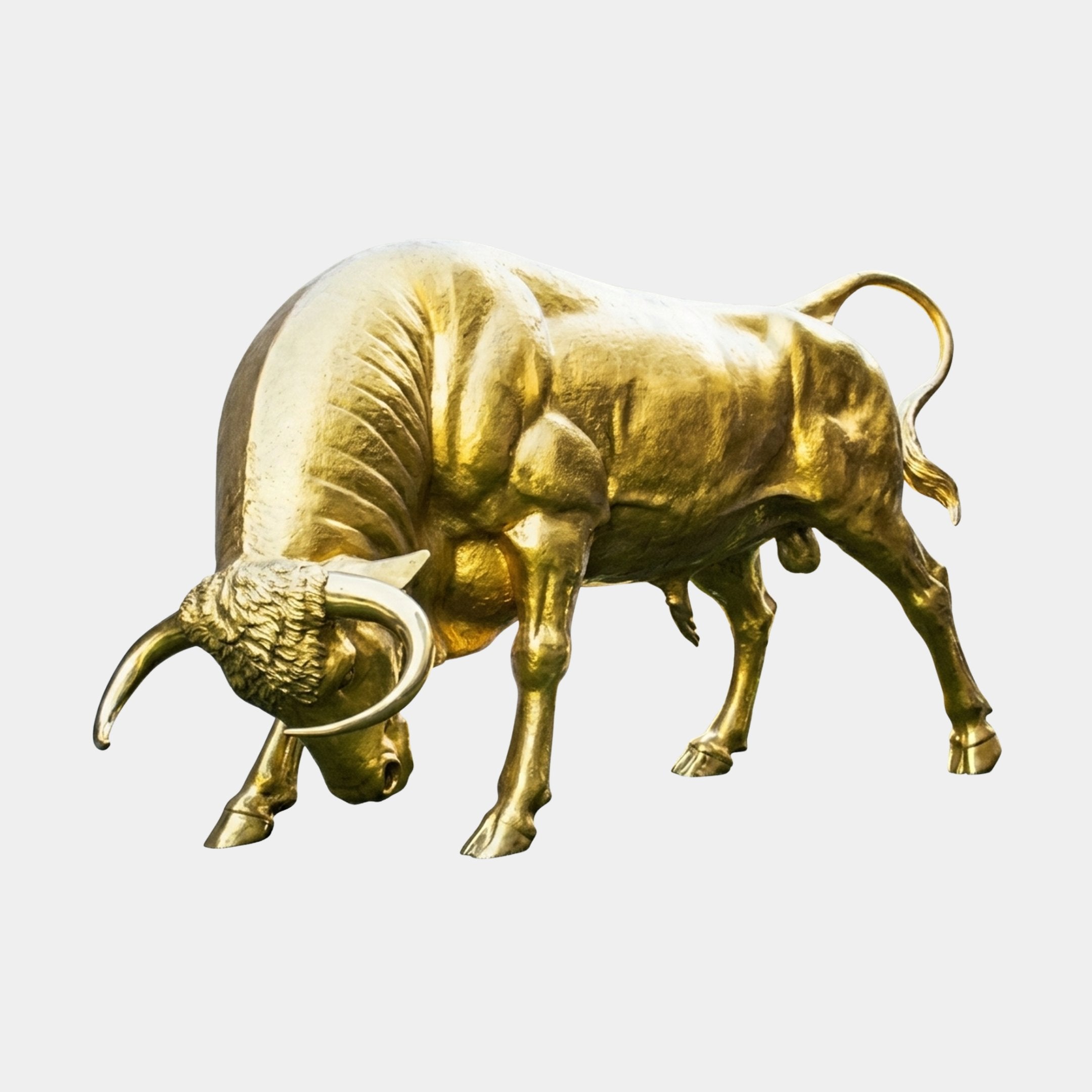 Life-Size Contemporary Charging Bull Bronze Sculpture - 200cm