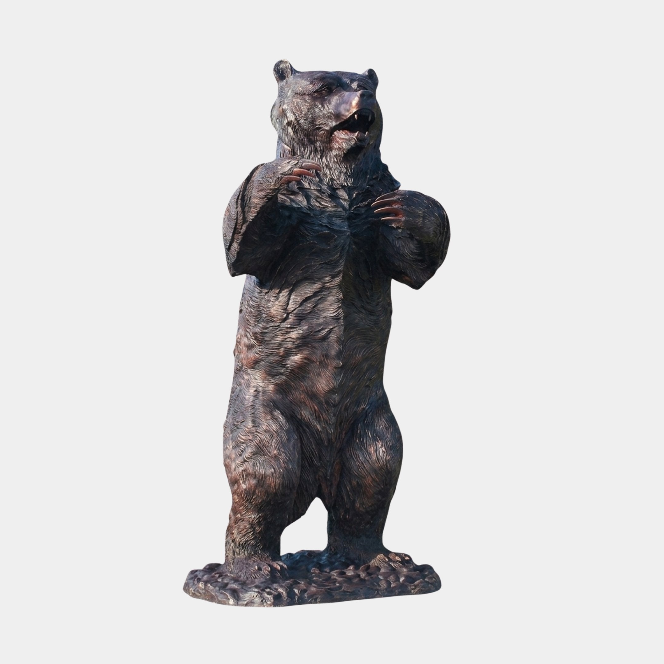 Life-Size Standing Bear Bronze Sculpture - 280cm