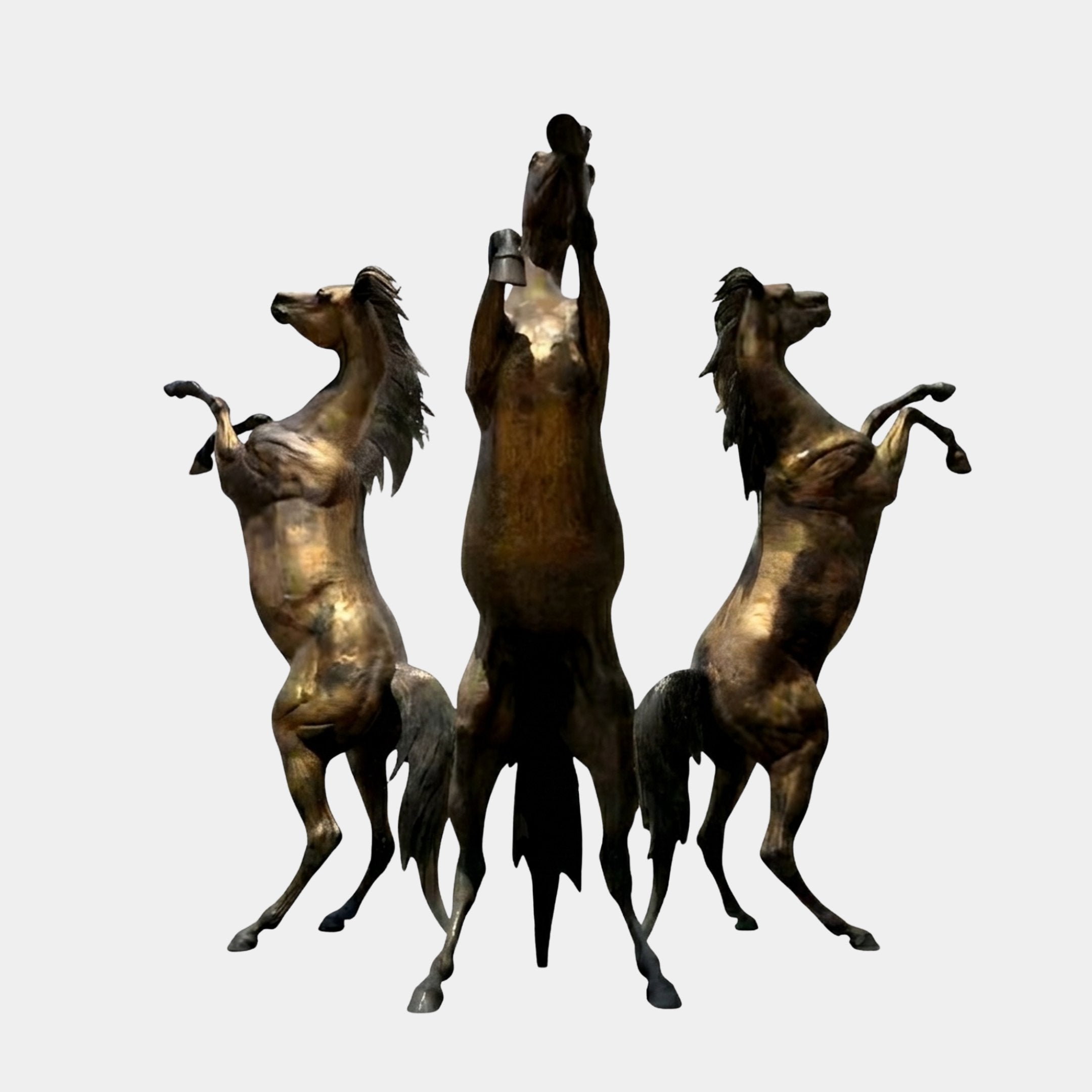 Monumental Classical Rearing Horses Bronze Fountain - 320cm